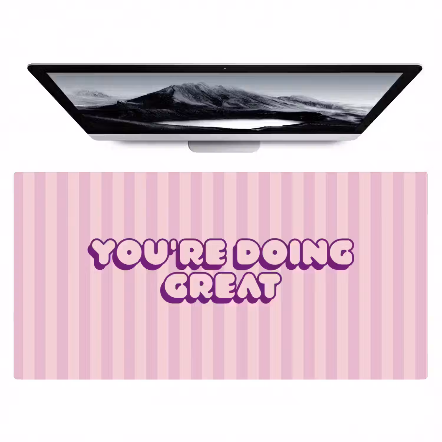 Paars - Strepen - You're doing great - Schaduw Muismat XXL klein -zzz3d