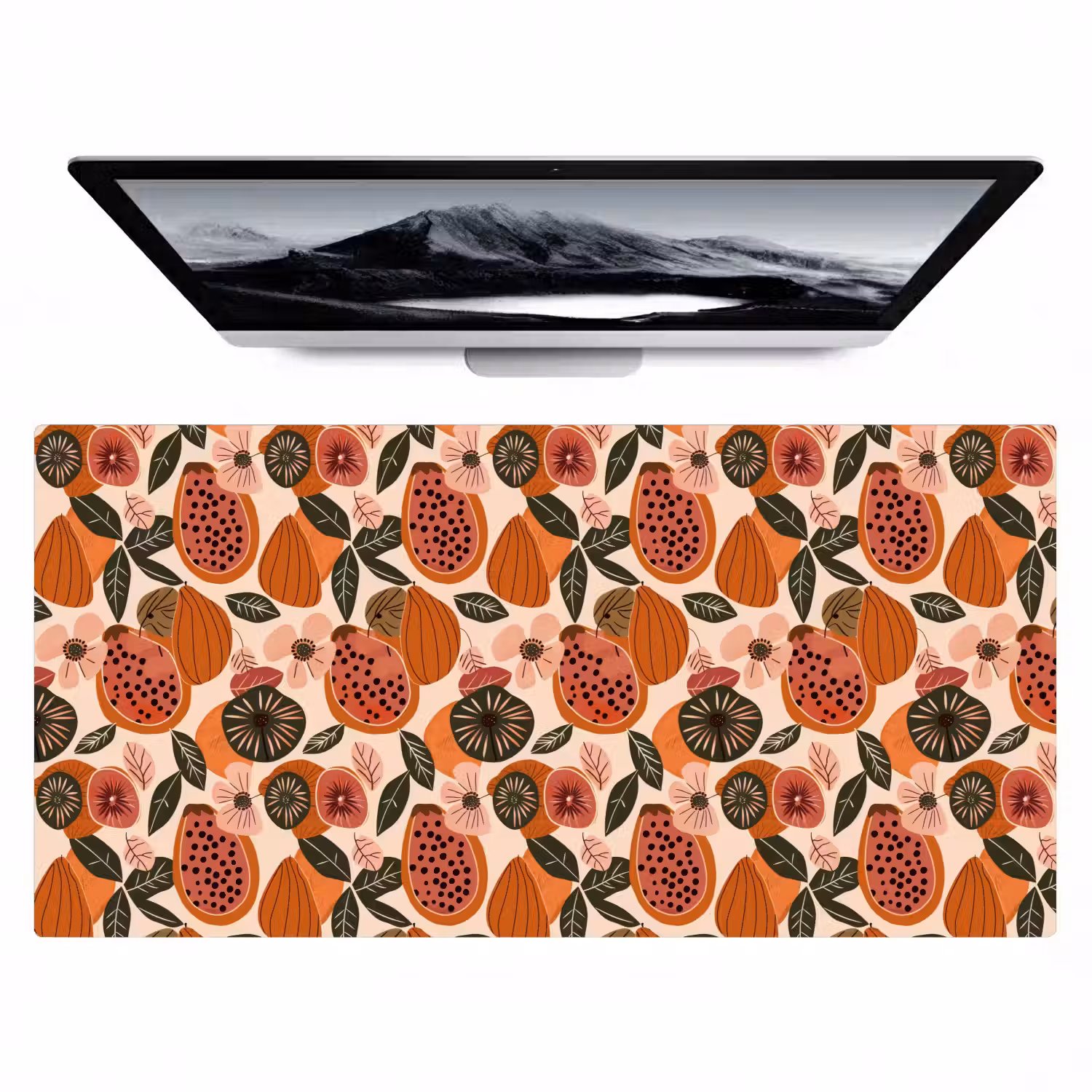 Papaja - Bloesem - Oranje Muismat XXL klein 681 -zzz3d