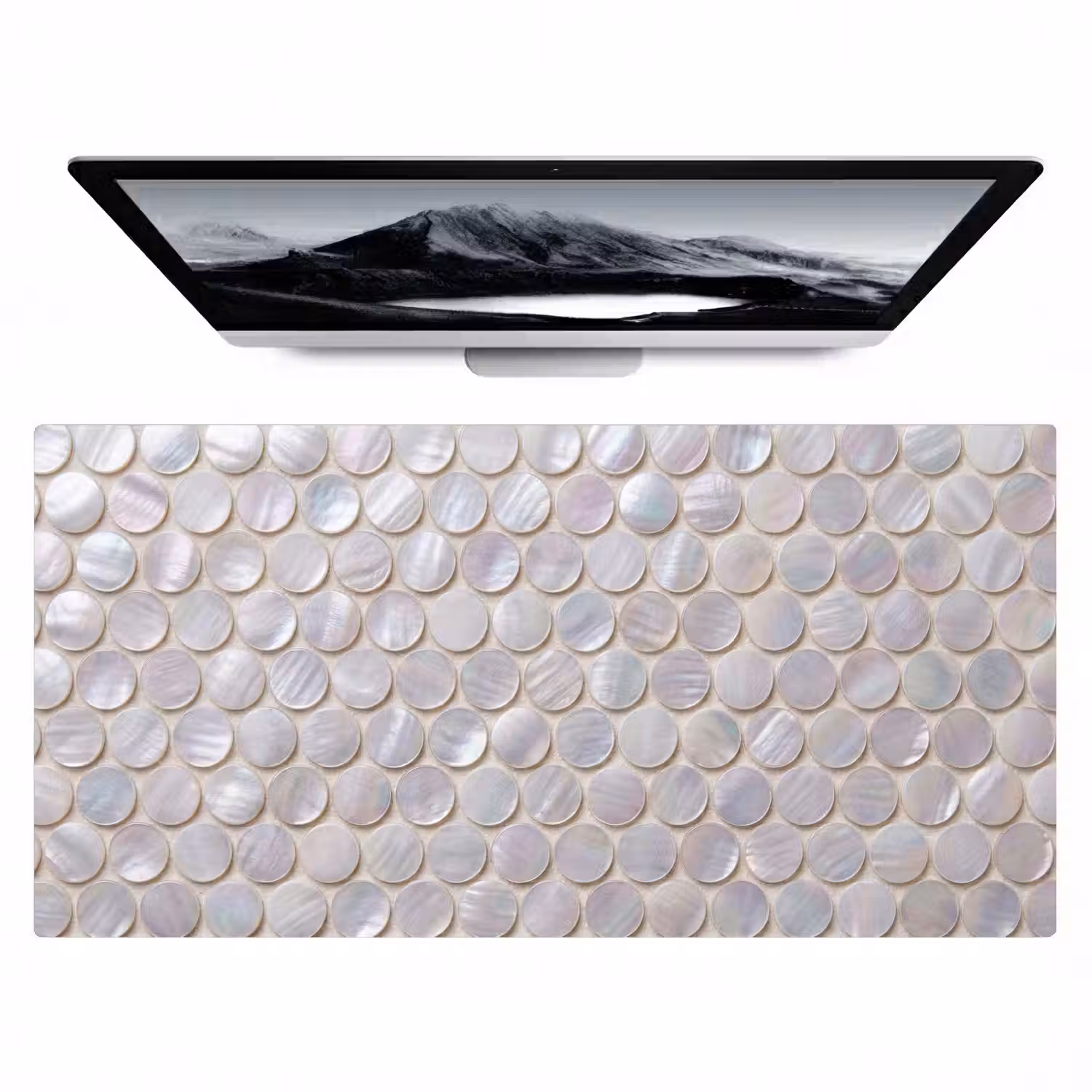Patroon - Cirkels - Abstract - Modern - Wit Muismat XXL klein -zzz3d