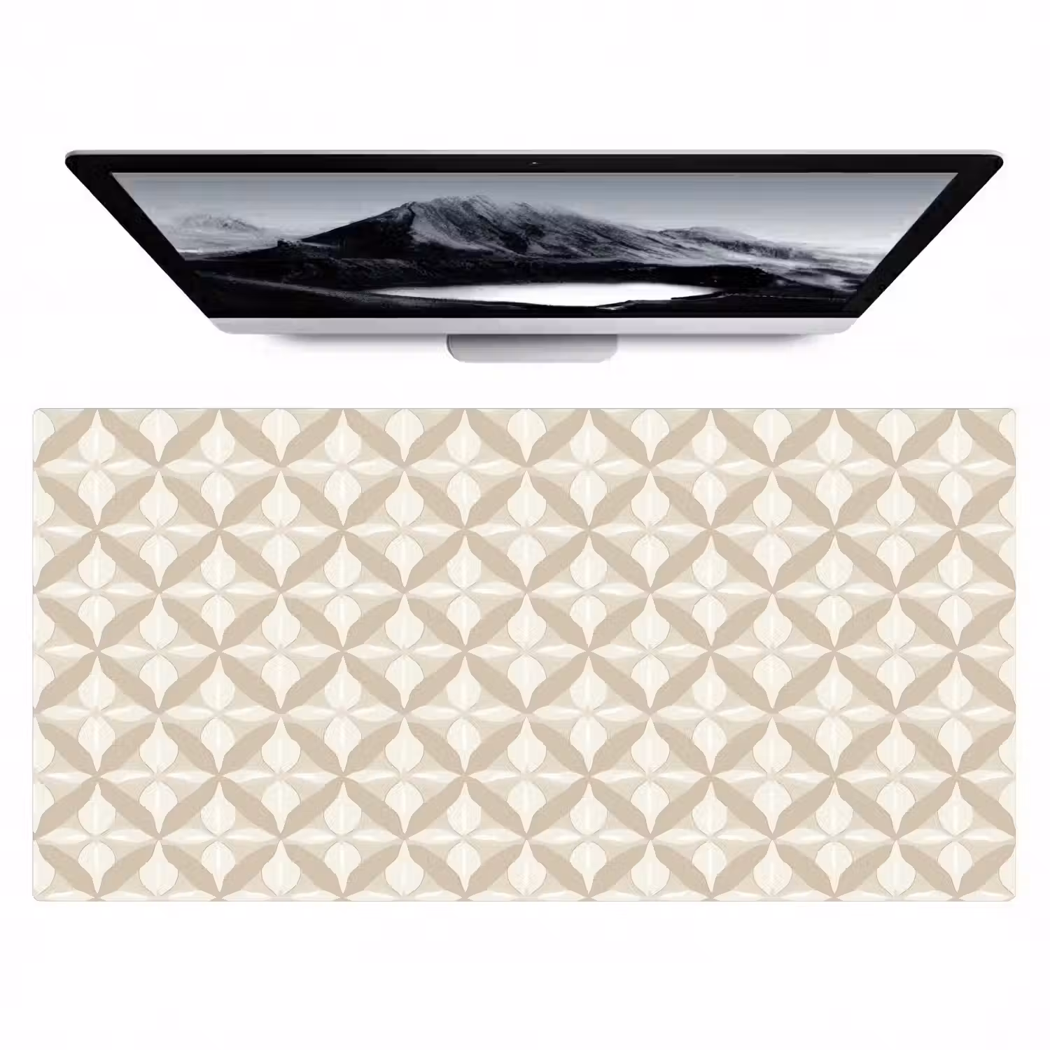 Patroon - Klassiek - Beige Muismat XXL klein 681 -zzz3d