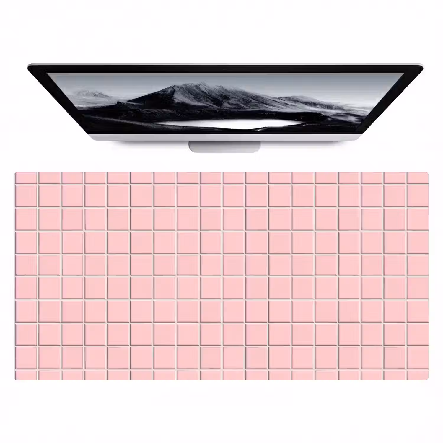 Patroon - Tegel - Pastelroze Muismat XXL klein 681 -zzz3d