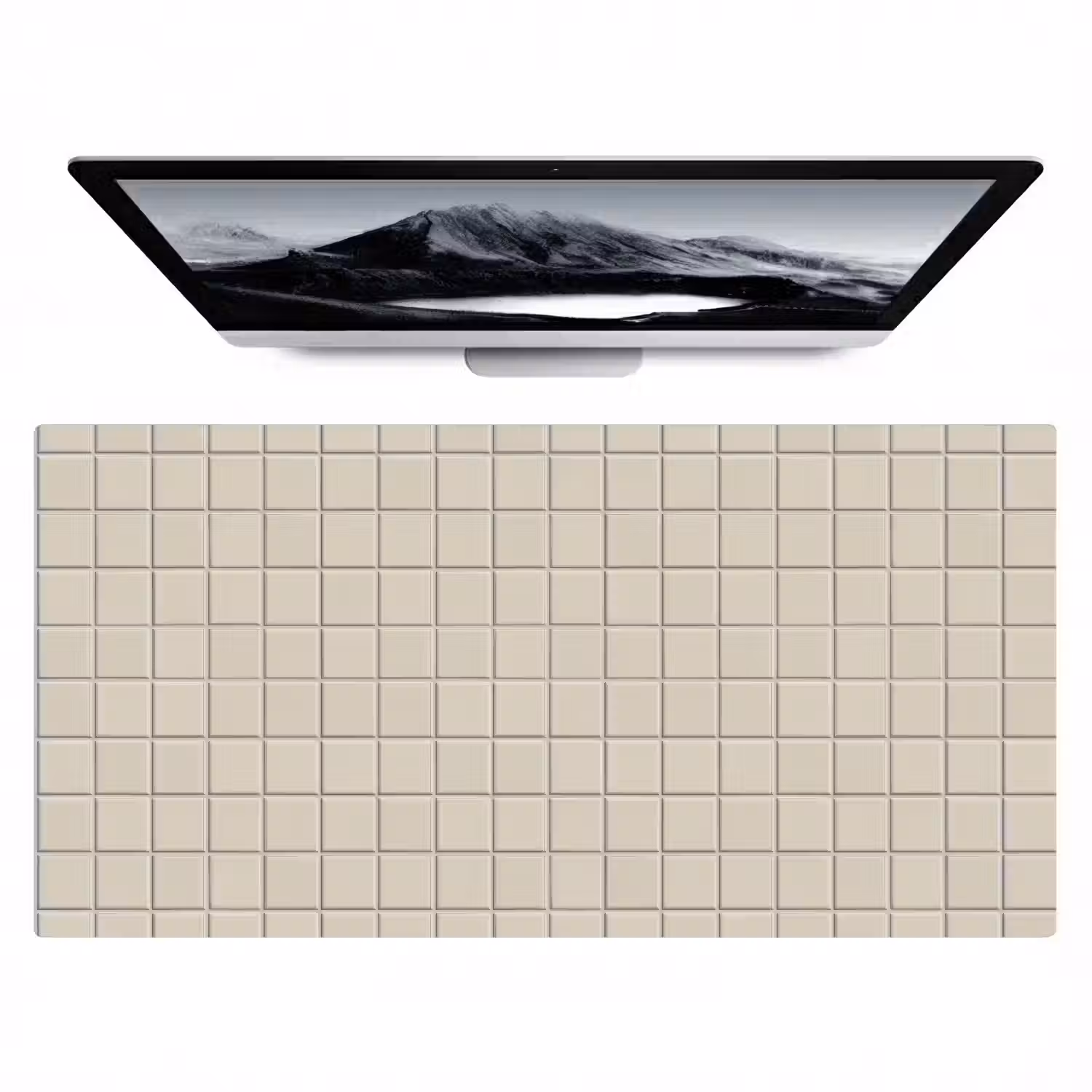 Patroon - Tegels - Taupe Muismat XXL klein 681 -zzz3d