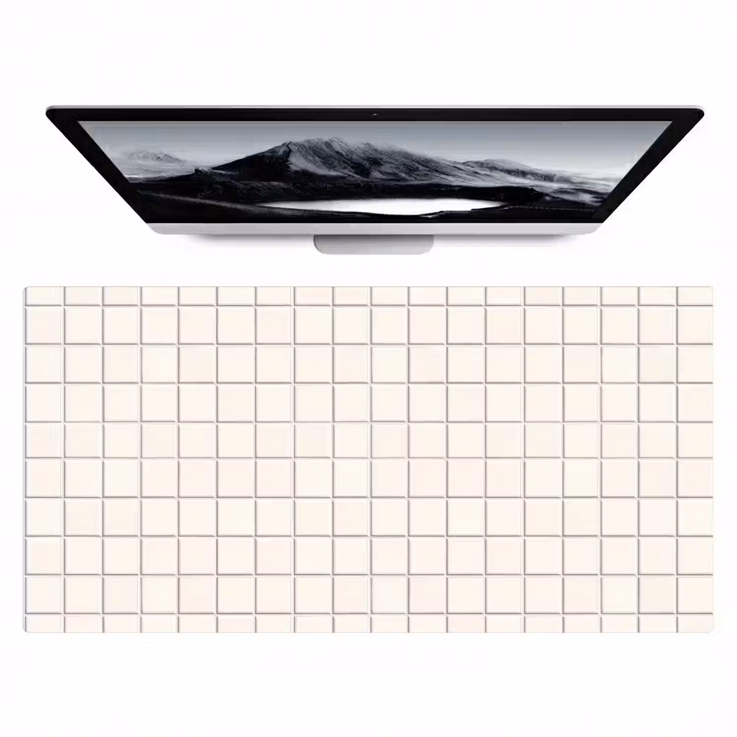 Patroon - Tegels - Wit Muismat XXL klein 681 -zzz3d