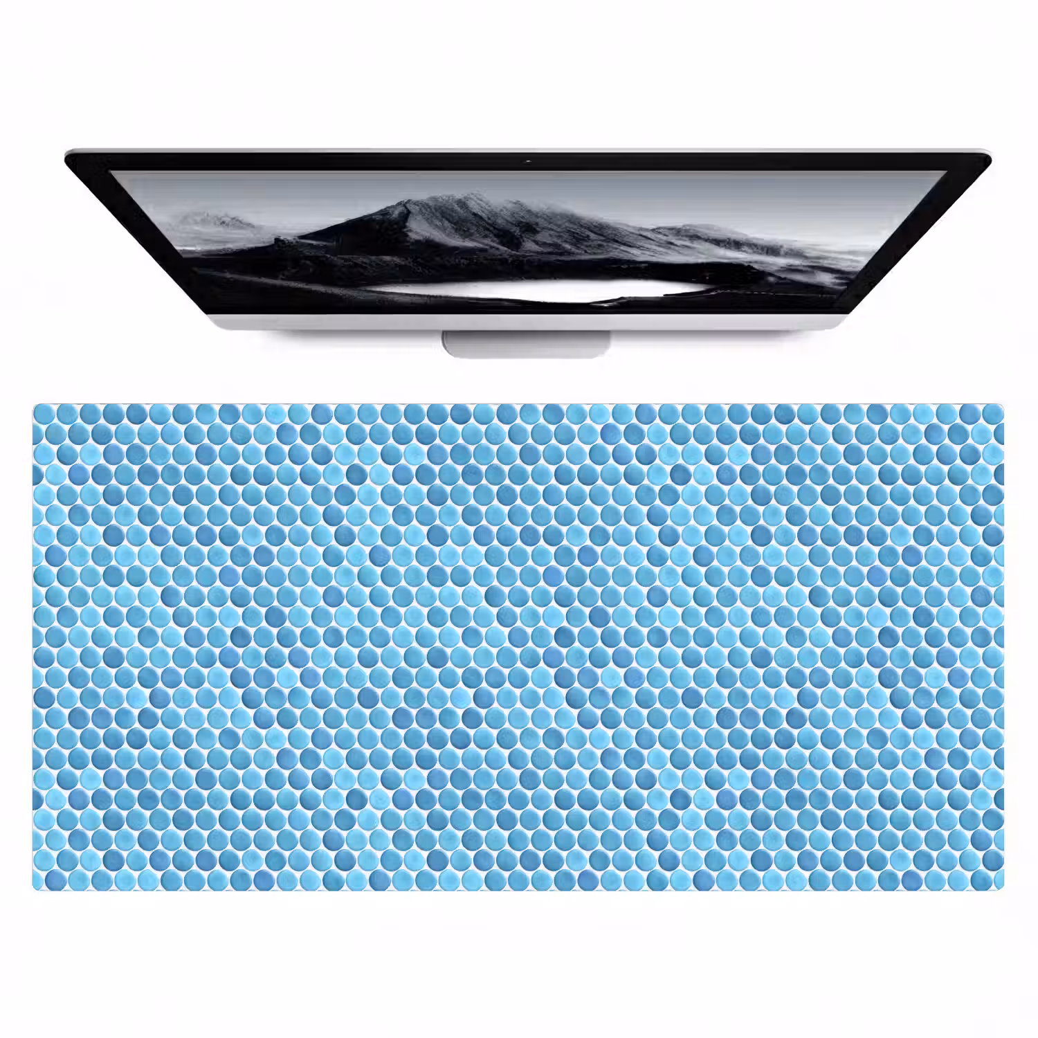 Penny - Mozaïek - Lichtblauw Muismat XXL klein 681 -zzz3d