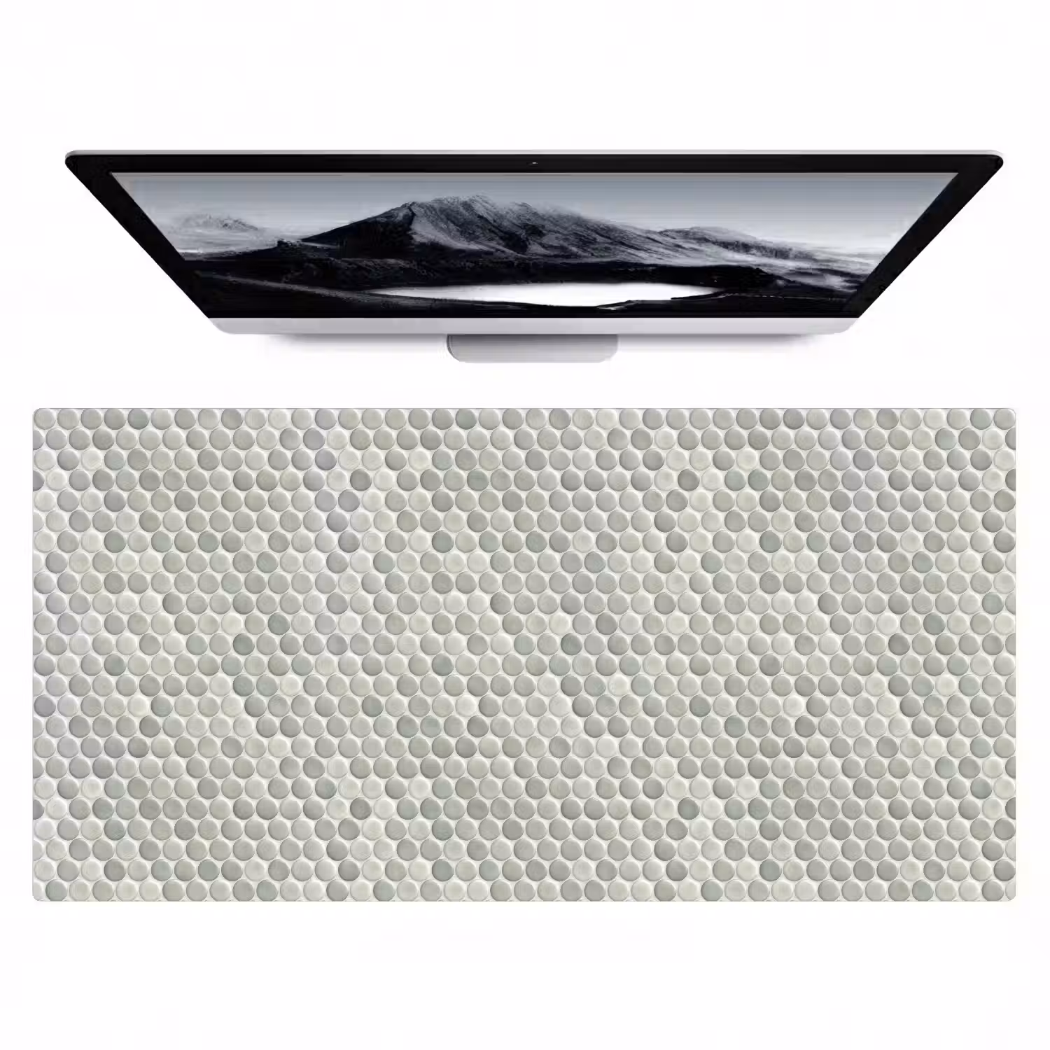 Penny - Mozaïek - Lichtgrijs Muismat XXL klein 681 -zzz3d