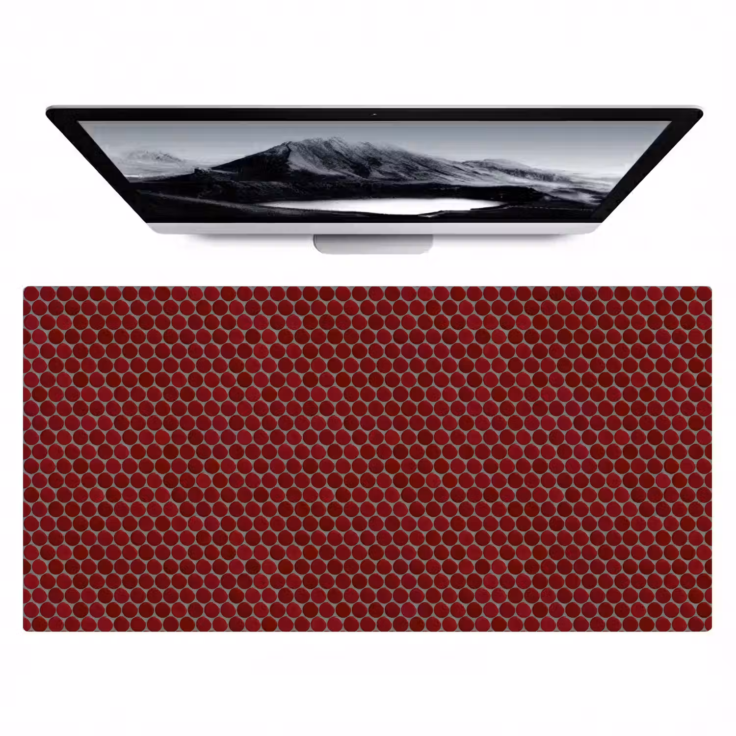 Penny - Mozaïek - Rond - Rood Muismat XXL klein 681 -zzz3d