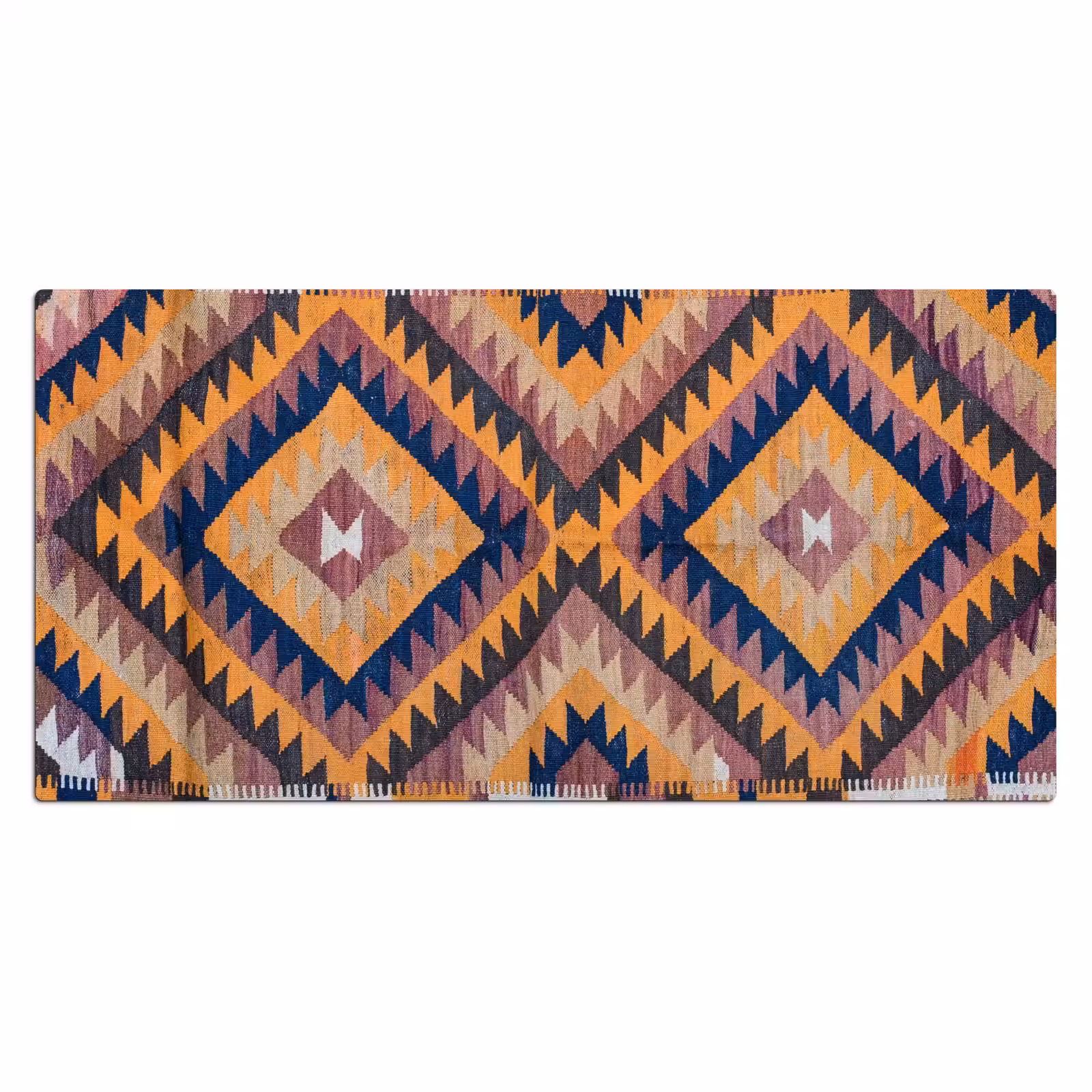 Perzisch Tapijt - Patronen - Oranje Muismat XXL klein -3d_leeg