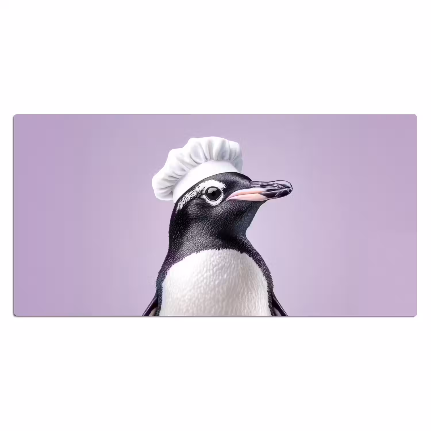 Pinguïn - Koksmuts - Lief - Paars Muismat XXL klein -3d_leeg