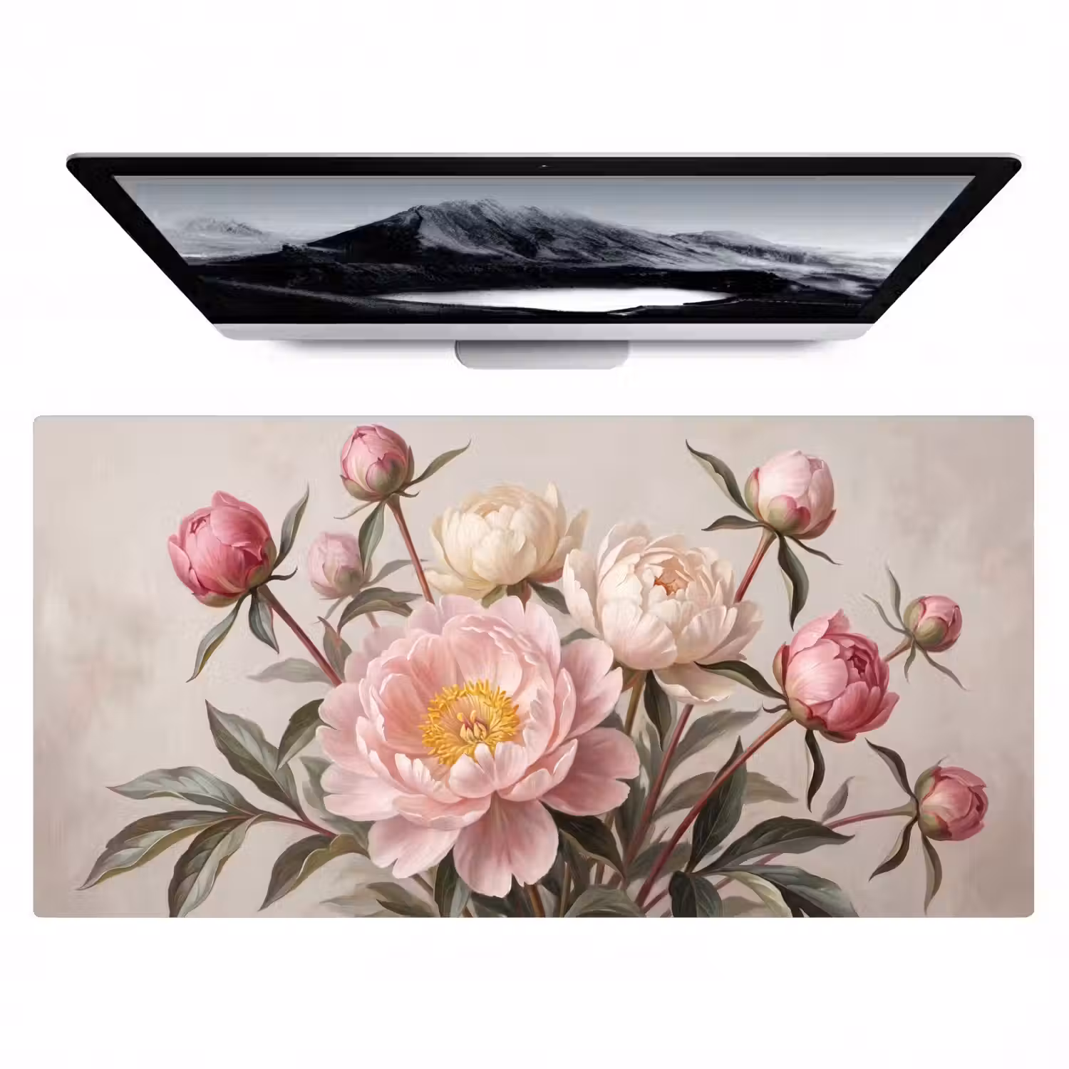 Pioenrozen - Boeket - Roze Muismat XXL klein -zzz3d