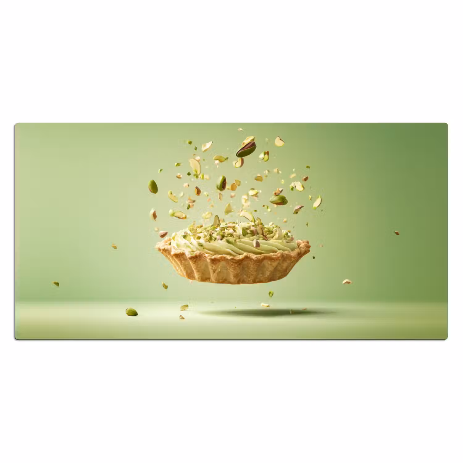Pistache - Taart - Noten - Eten Muismat XXL klein -3d_leeg