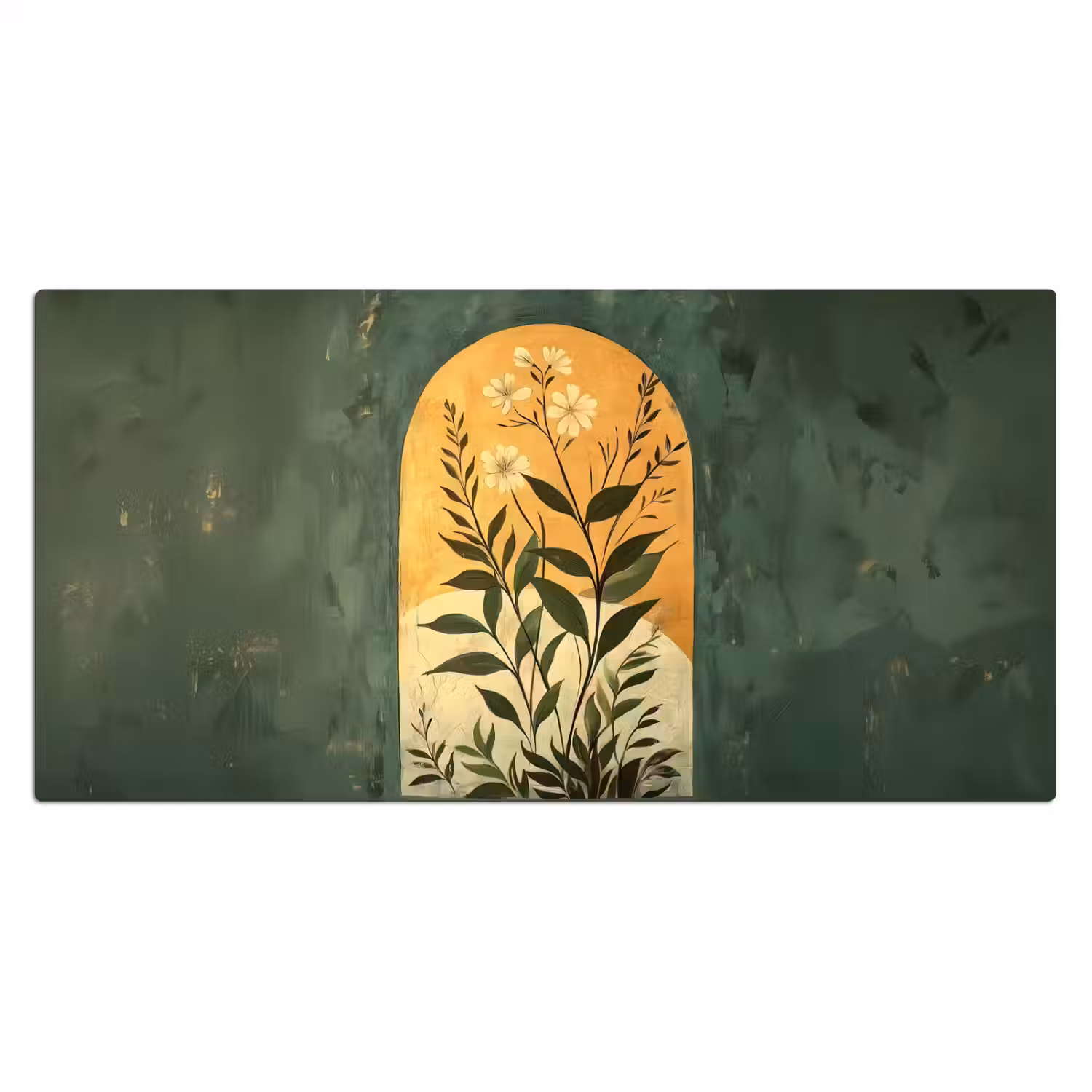 Plant - Bloemen - Wit Muismat XXL klein -3d_leeg