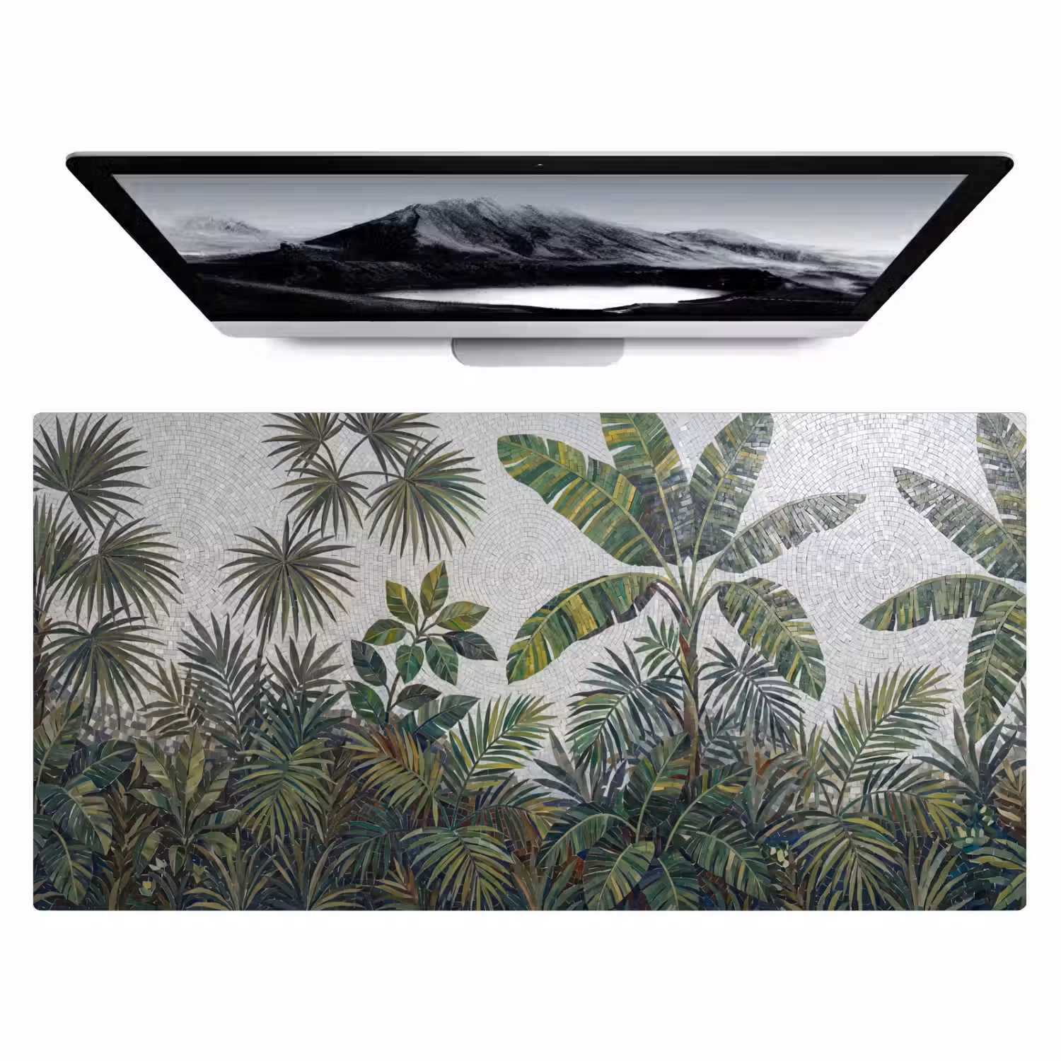 Planten - Tropisch - Mozaïek - Groen - Natuur Muismat XXL klein -zzz3d
