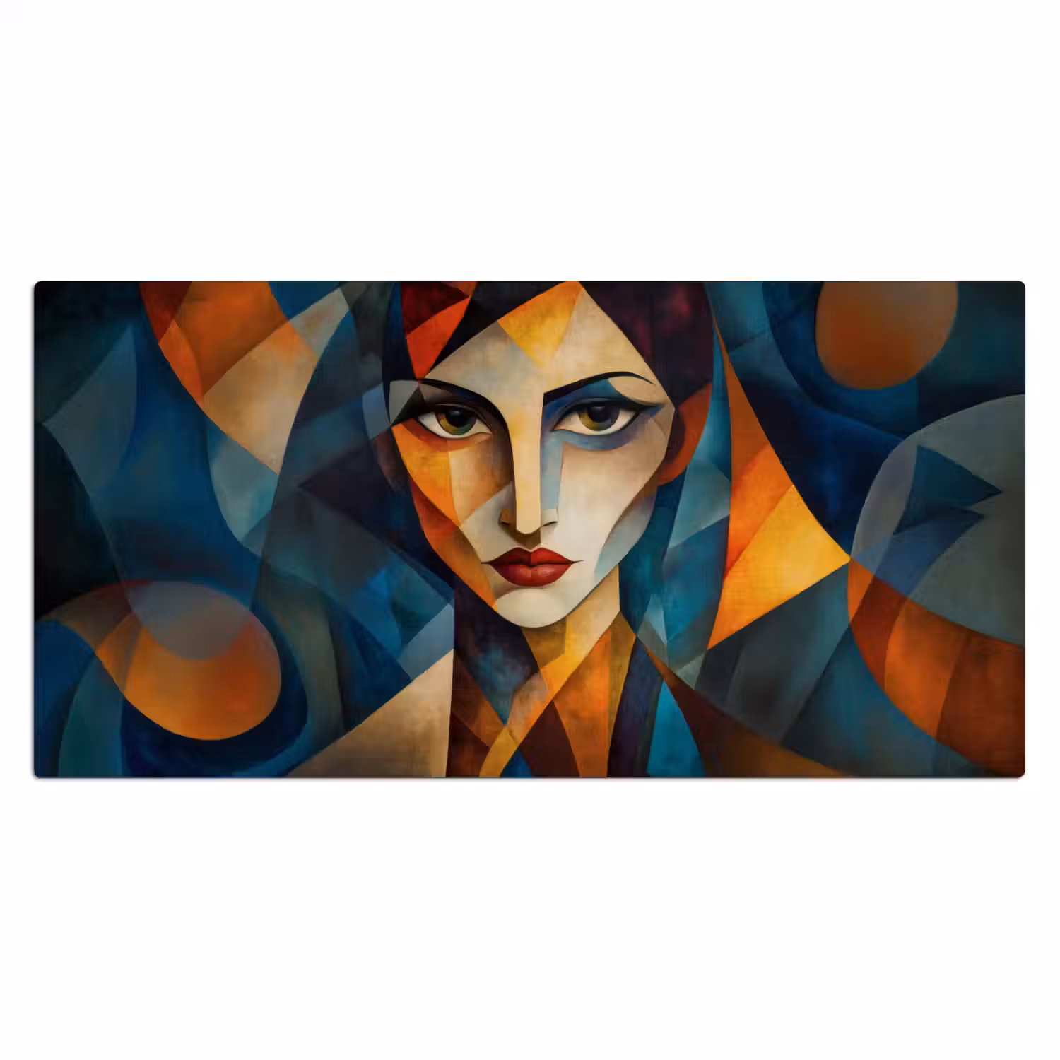Portret - Abstract - Vormen Muismat XXL klein -3d_leeg