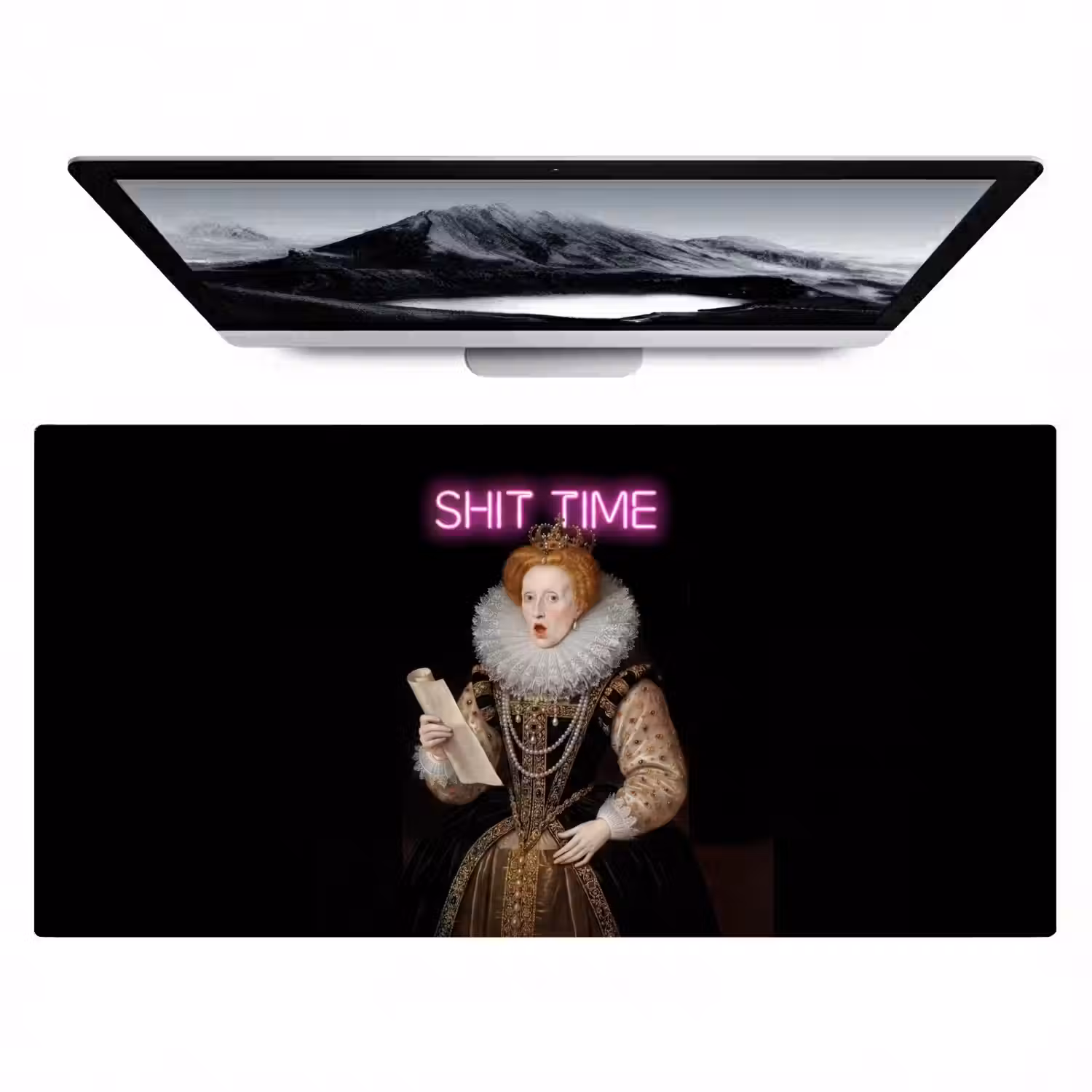 Portret - Humor - Neon Muismat XXL klein -zzz3d