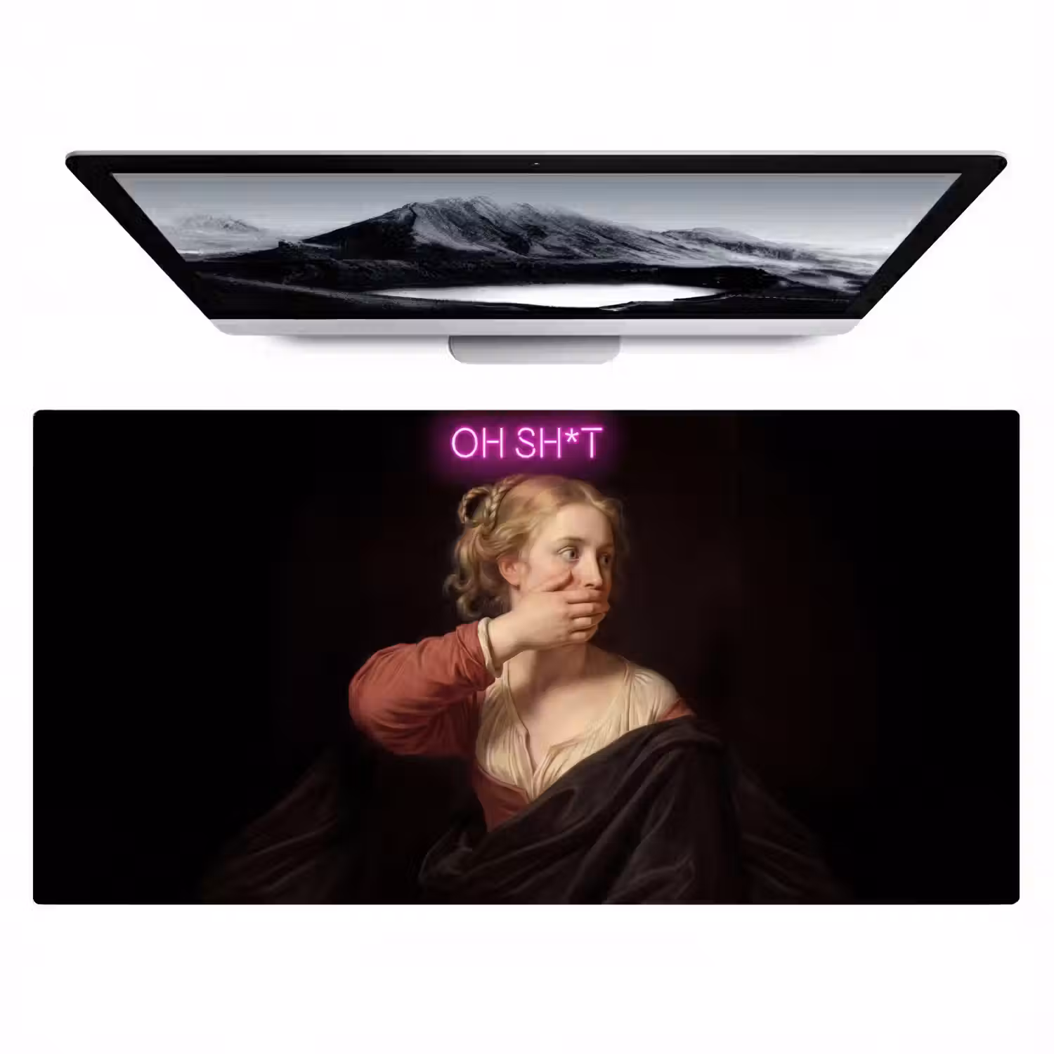 Quote - Neon - vrouw Muismat XXL klein -zzz3d