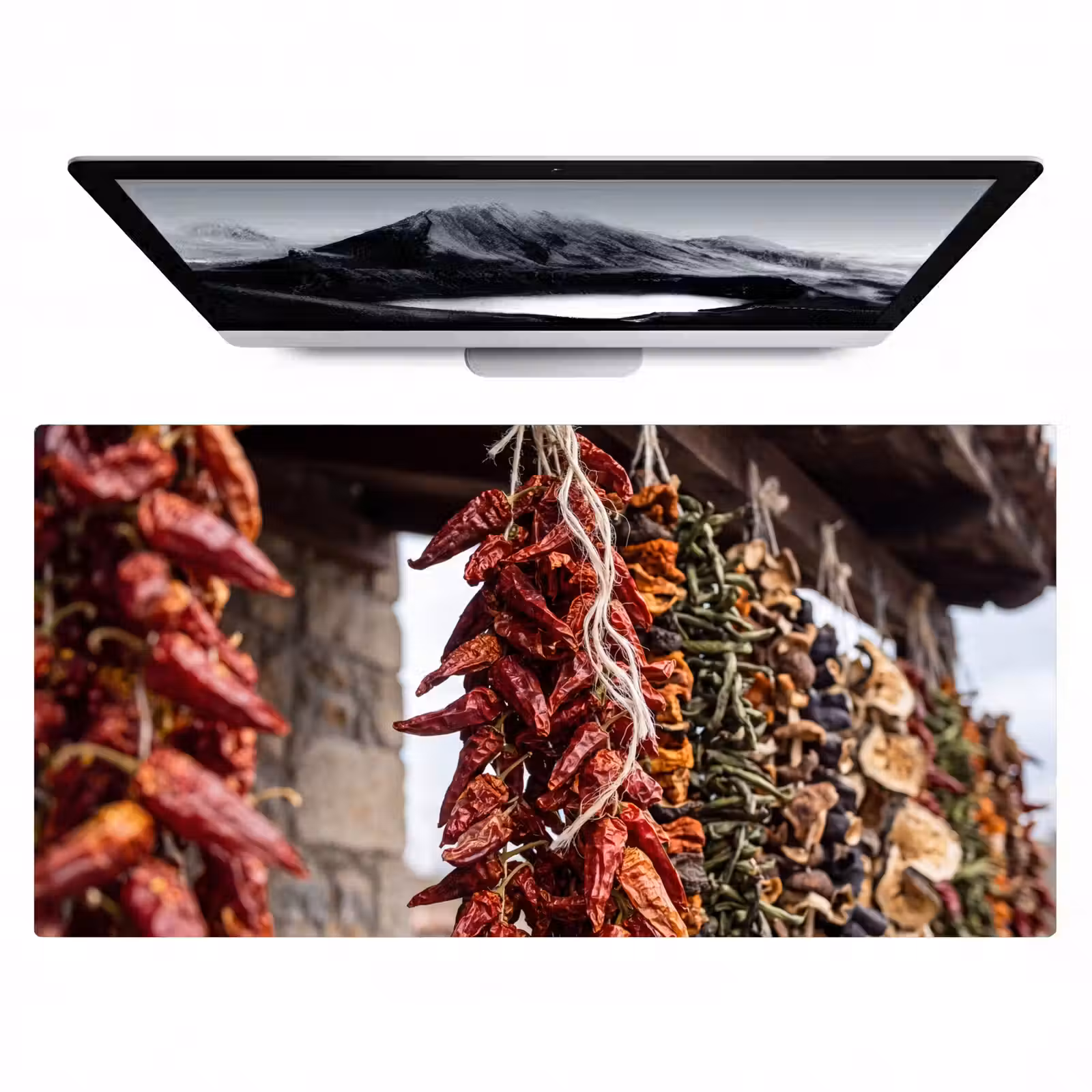 Bureau onderlegger - Rode pepers - Eten - Rode pepers - Eten Muismat XXL klein