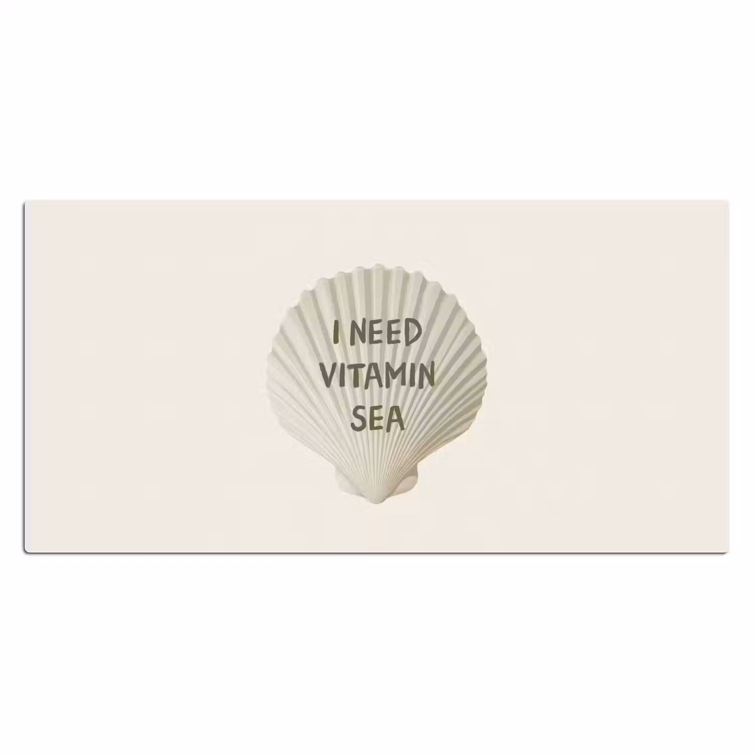 Schelp - Quote - Groen Muismat XXL klein -3d_leeg