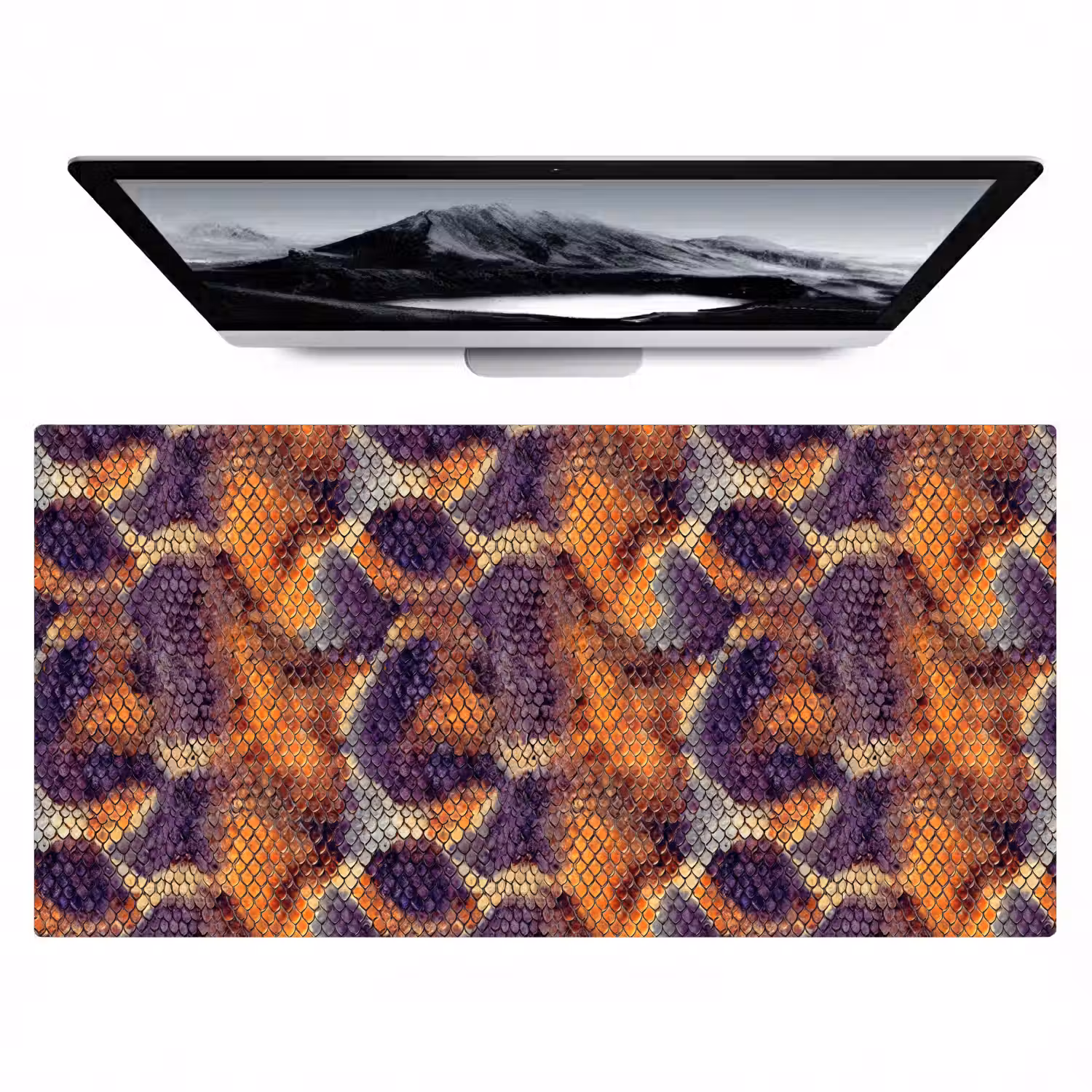 Slang - Schubben - Kleurrijk Muismat XXL klein 681 -zzz3d