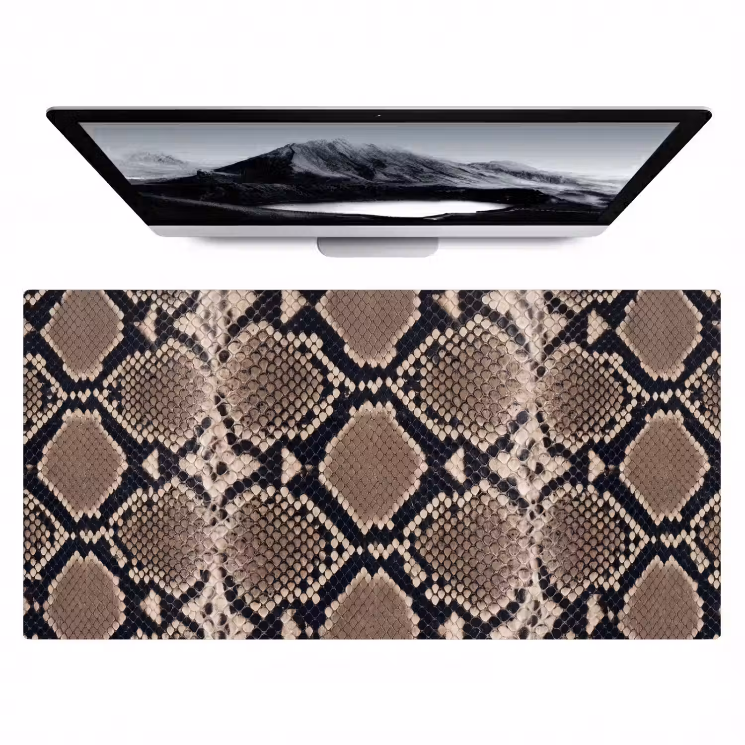 Slangenprint - Python - Bruin Muismat XXL klein -zzz3d