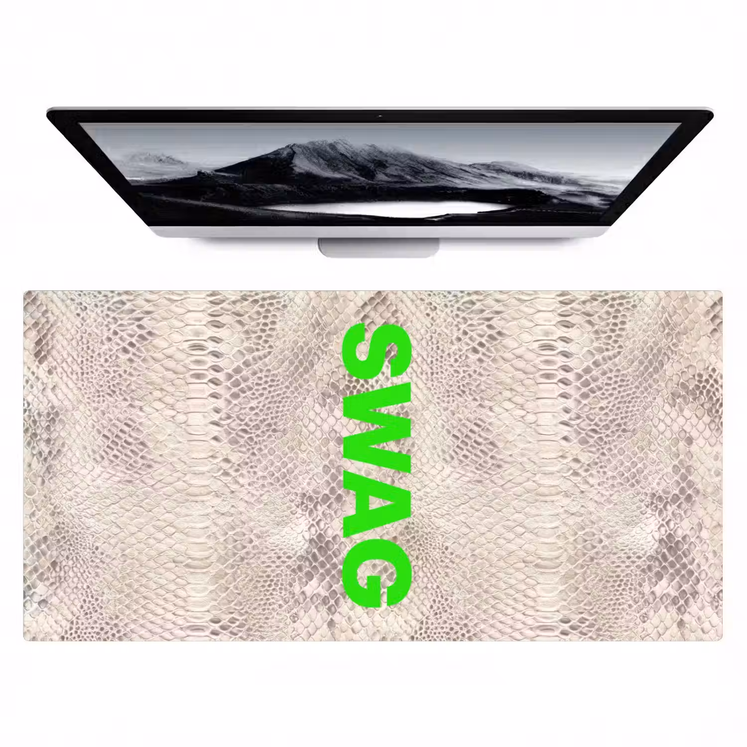 Slangenprint - SWAG - Neon - Groen Muismat XXL klein -zzz3d