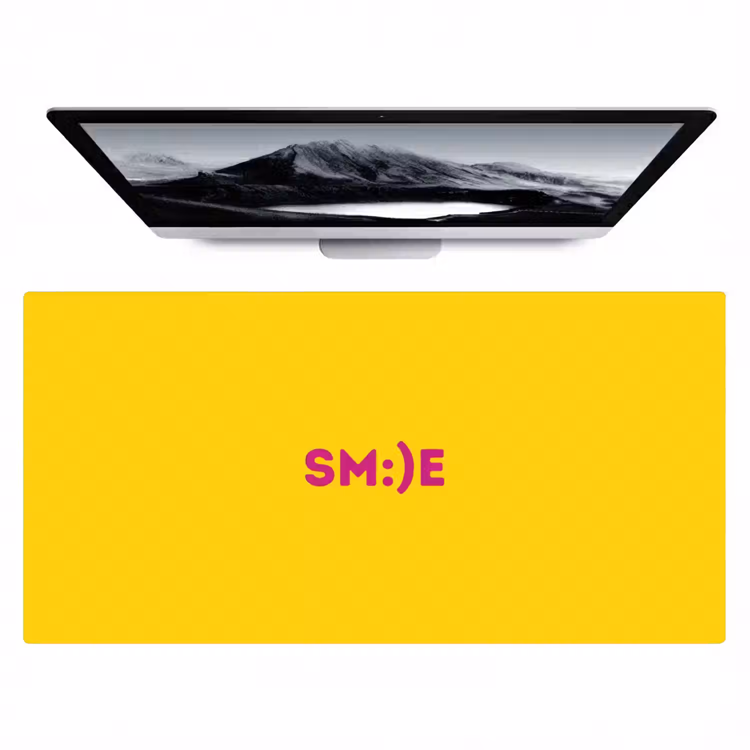 Smile - Roze - Geel Muismat XXL klein -zzz3d
