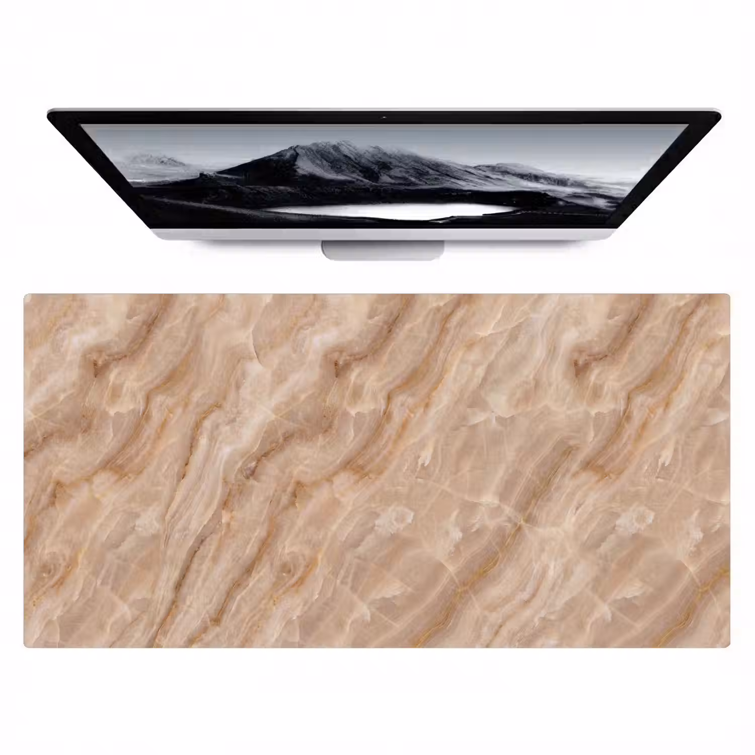 Steen - Ader - Natuur - Modern - Beige Muismat XXL klein -zzz3d