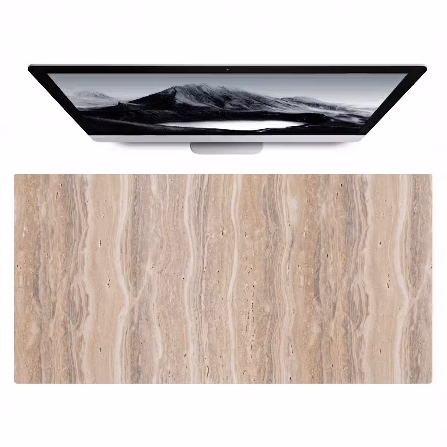 Steen - Patroon - Textuur - Natuurlijk - Beige Muismat XXL klein -zzz3d