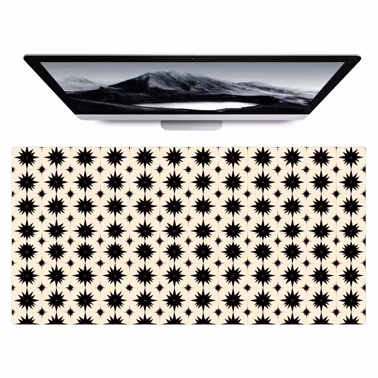 Stervormen - Geometrisch - Zwart Muismat XXL klein 681 -zzz3d