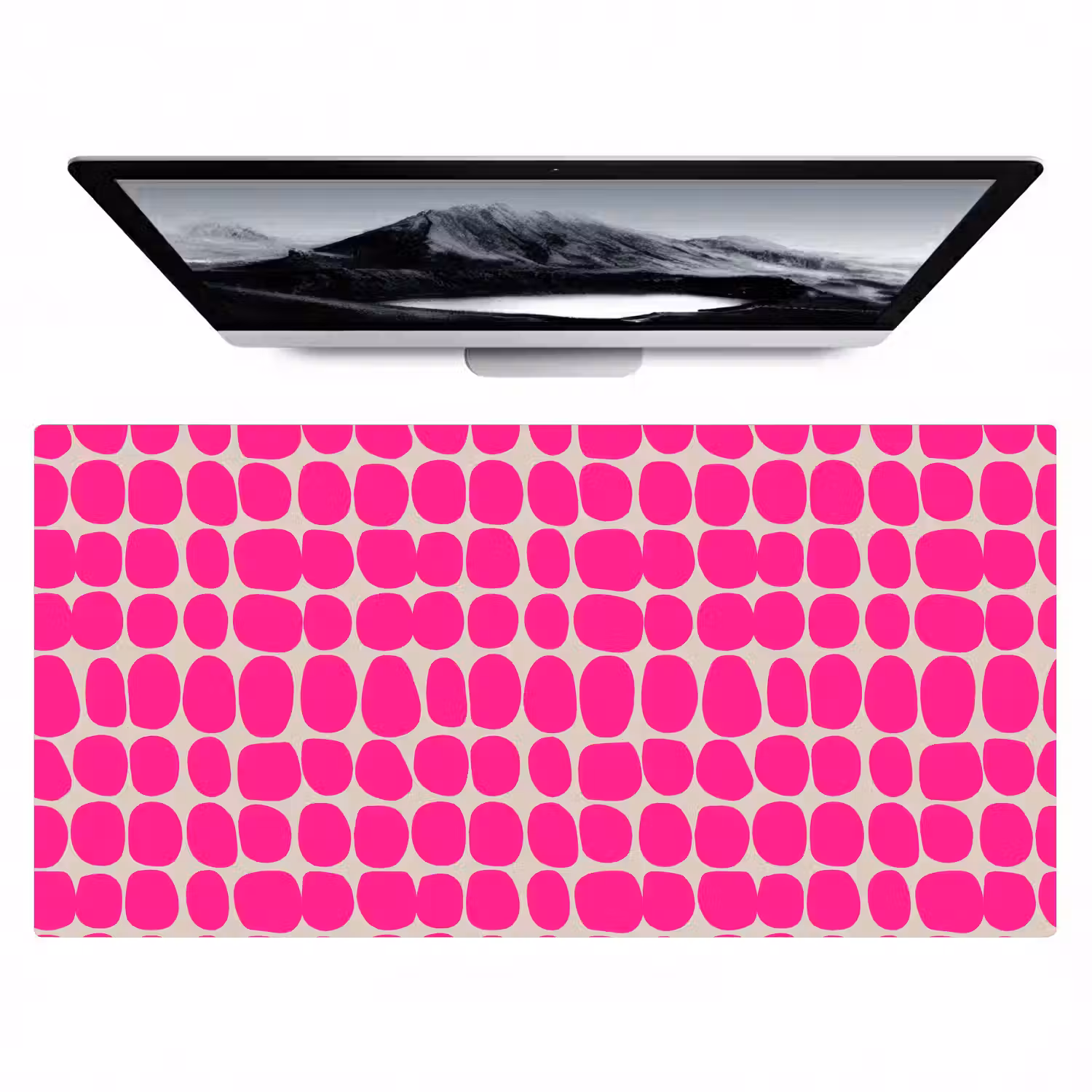 Stippen - Patroon - Roze Muismat XXL klein 681 -zzz3d