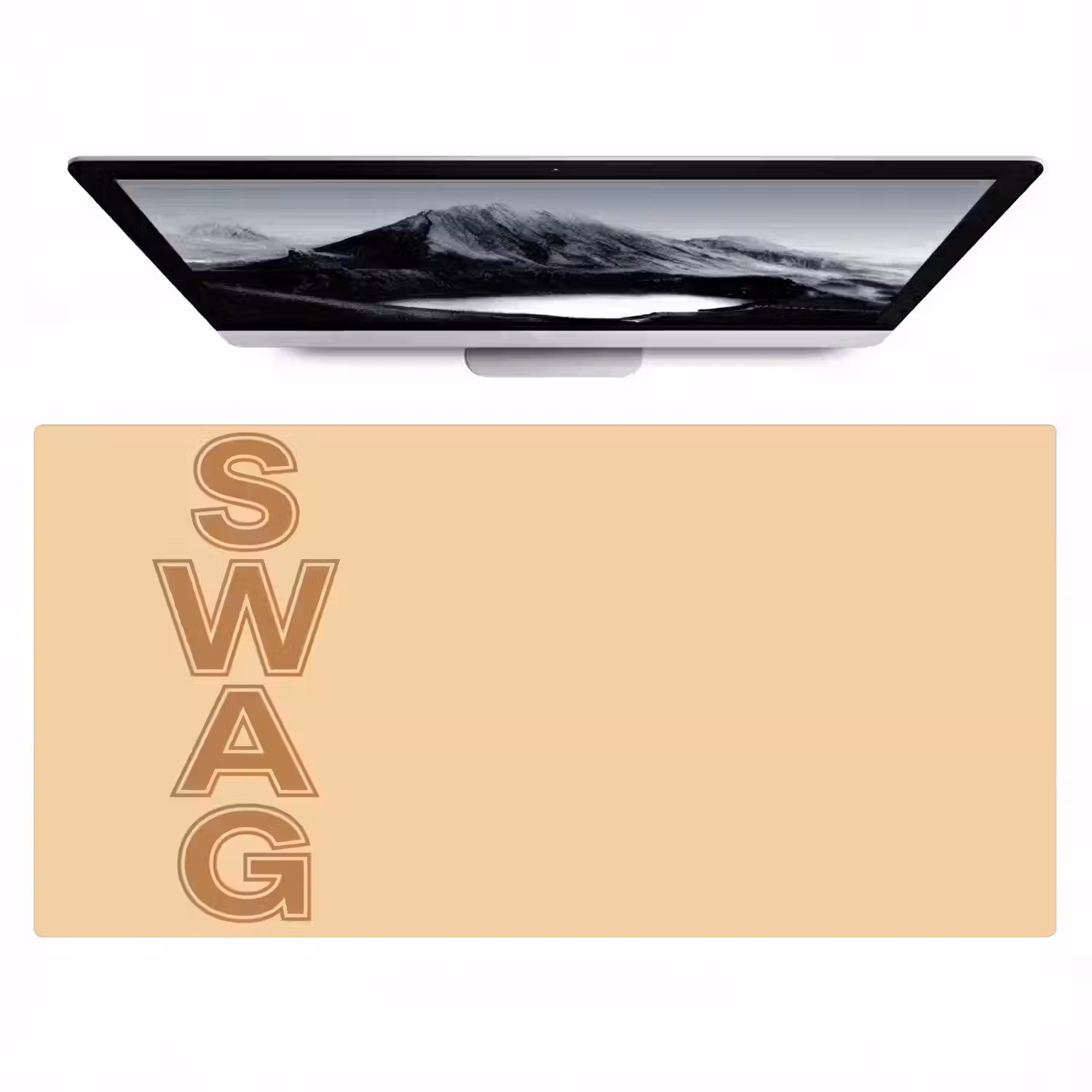 Swag - Bruin - Beige Muismat XXL klein -zzz3d