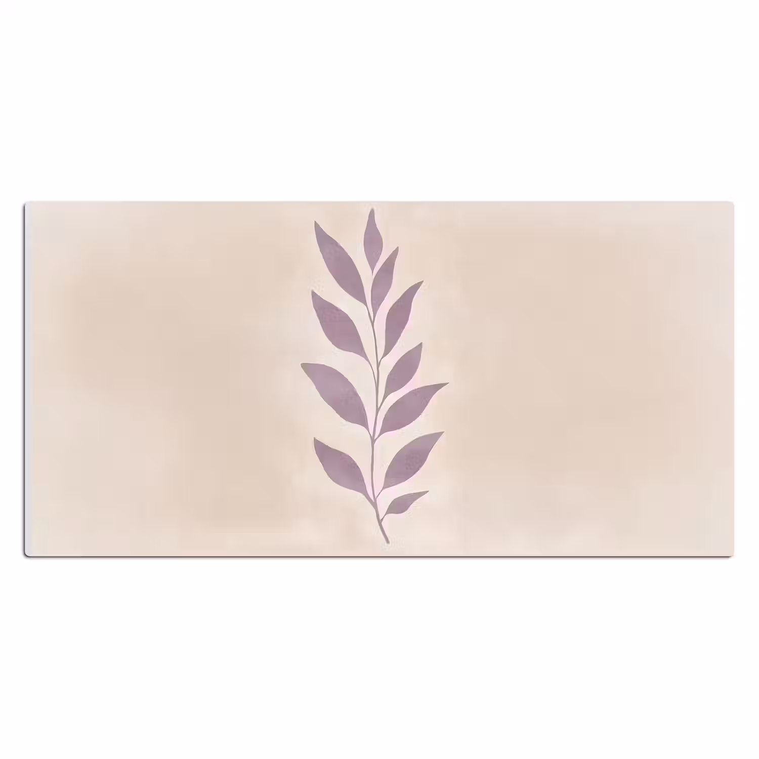 Tak - Bladeren - Minimalistisch - Beige Muismat XXL klein -3d_leeg