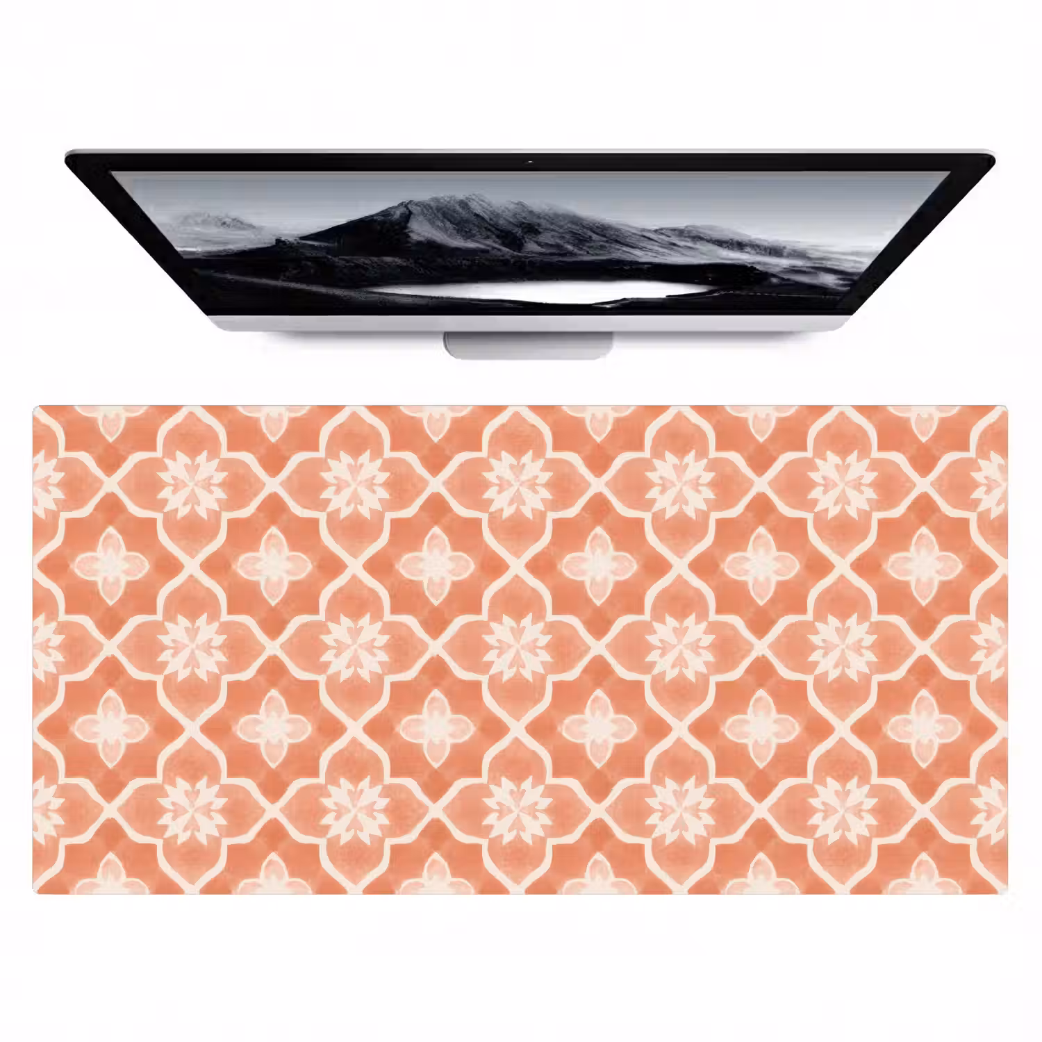 Tegelpatroon - Arabesk - Vintage - Terracotta Muismat XXL klein 681 -zzz3d