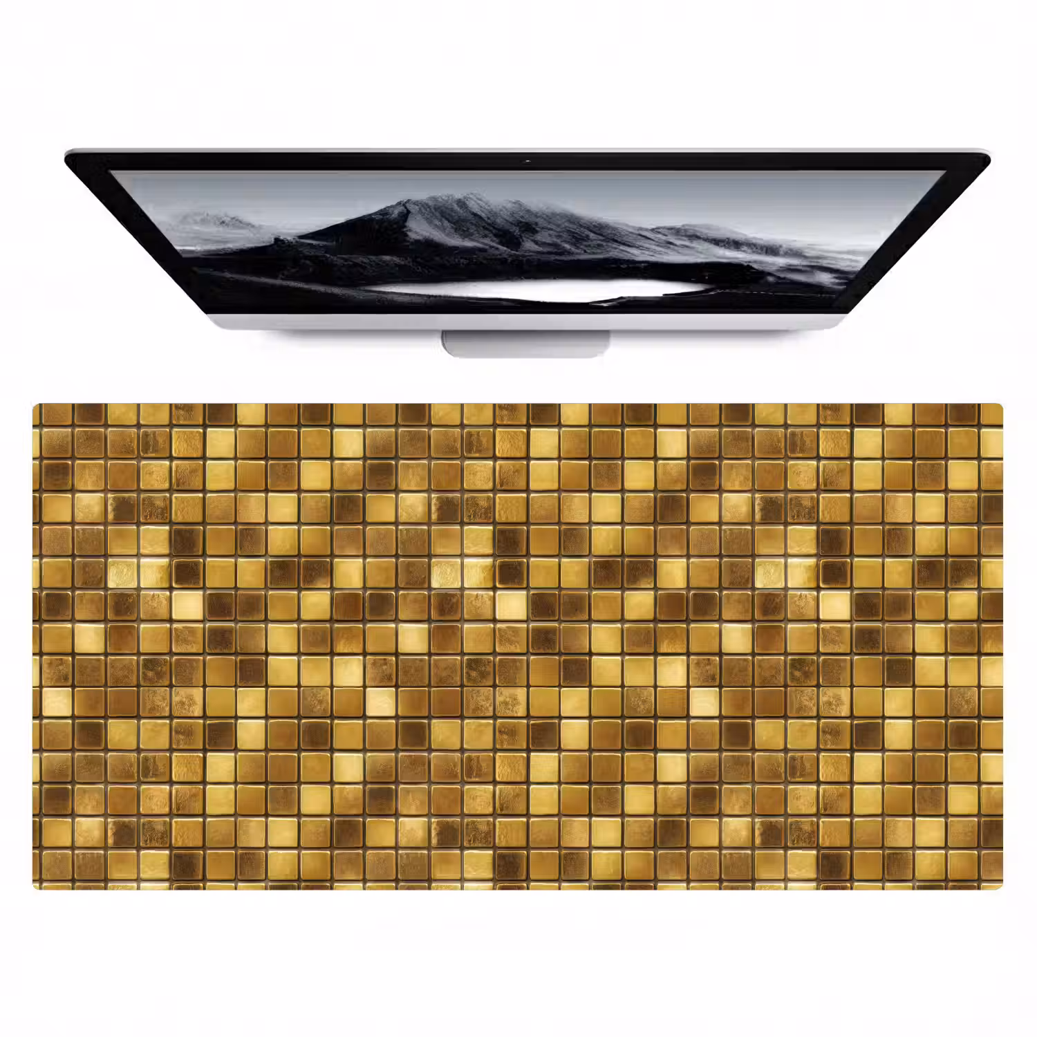 Tegels - Mozaïek - Luxe - Warm Goud Muismat XXL klein 681 -zzz3d