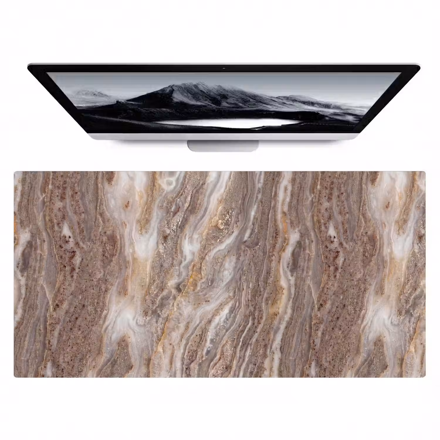 Textuur - Steen - Abstract - Beige Muismat XXL klein -zzz3d