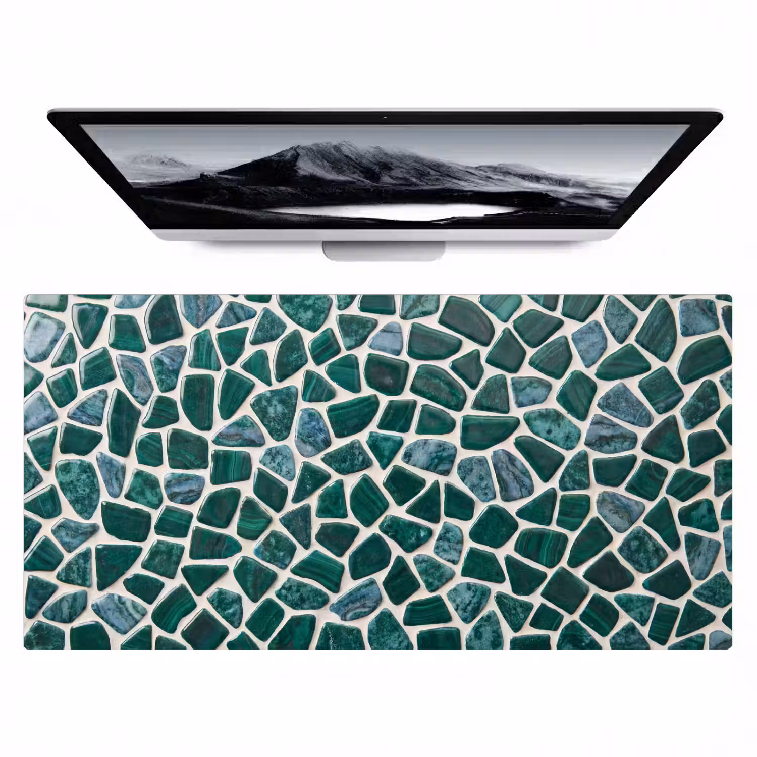 Textuur - Steen - Groen - Abstract - Patroon Muismat XXL klein -zzz3d