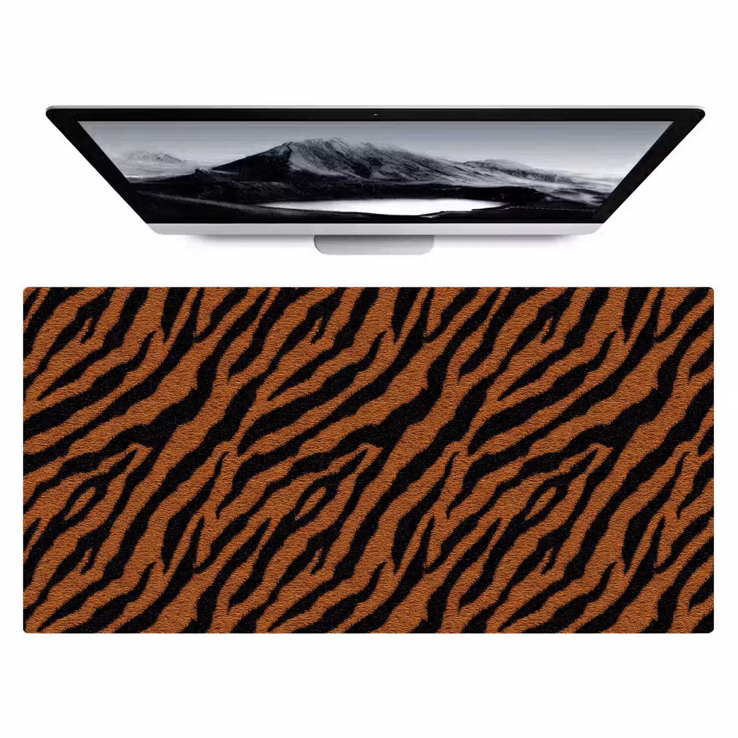 Tijger - Vacht - Zwart Muismat XXL klein 681 -zzz3d