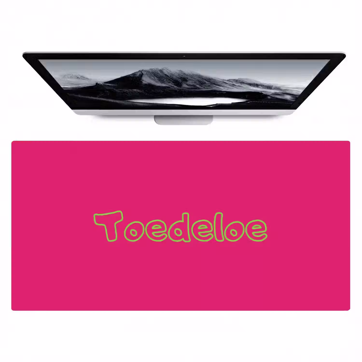 Toedeloe - Groen - Roze Muismat XXL klein -zzz3d
