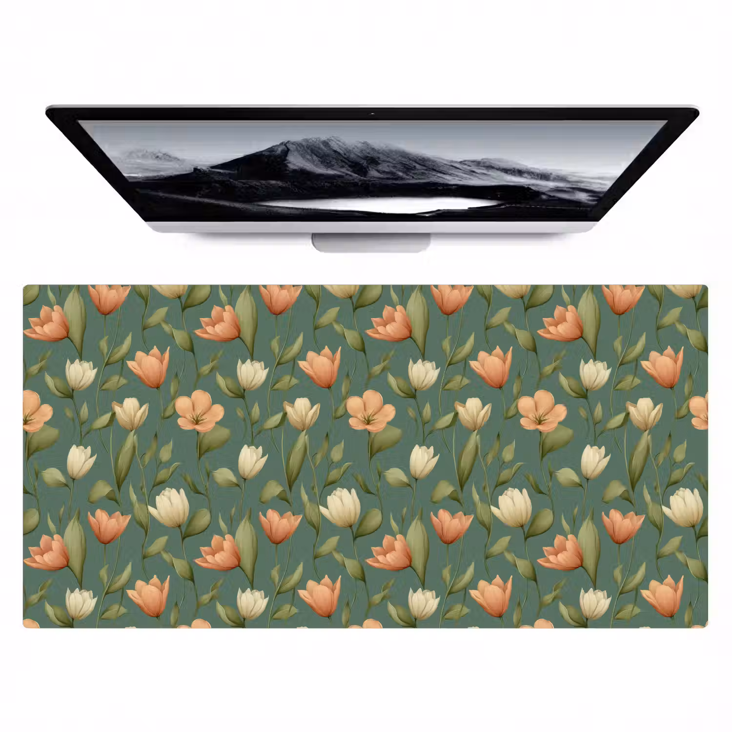 Tulpen - Botanisch - Groen Muismat XXL klein 681 -zzz3d
