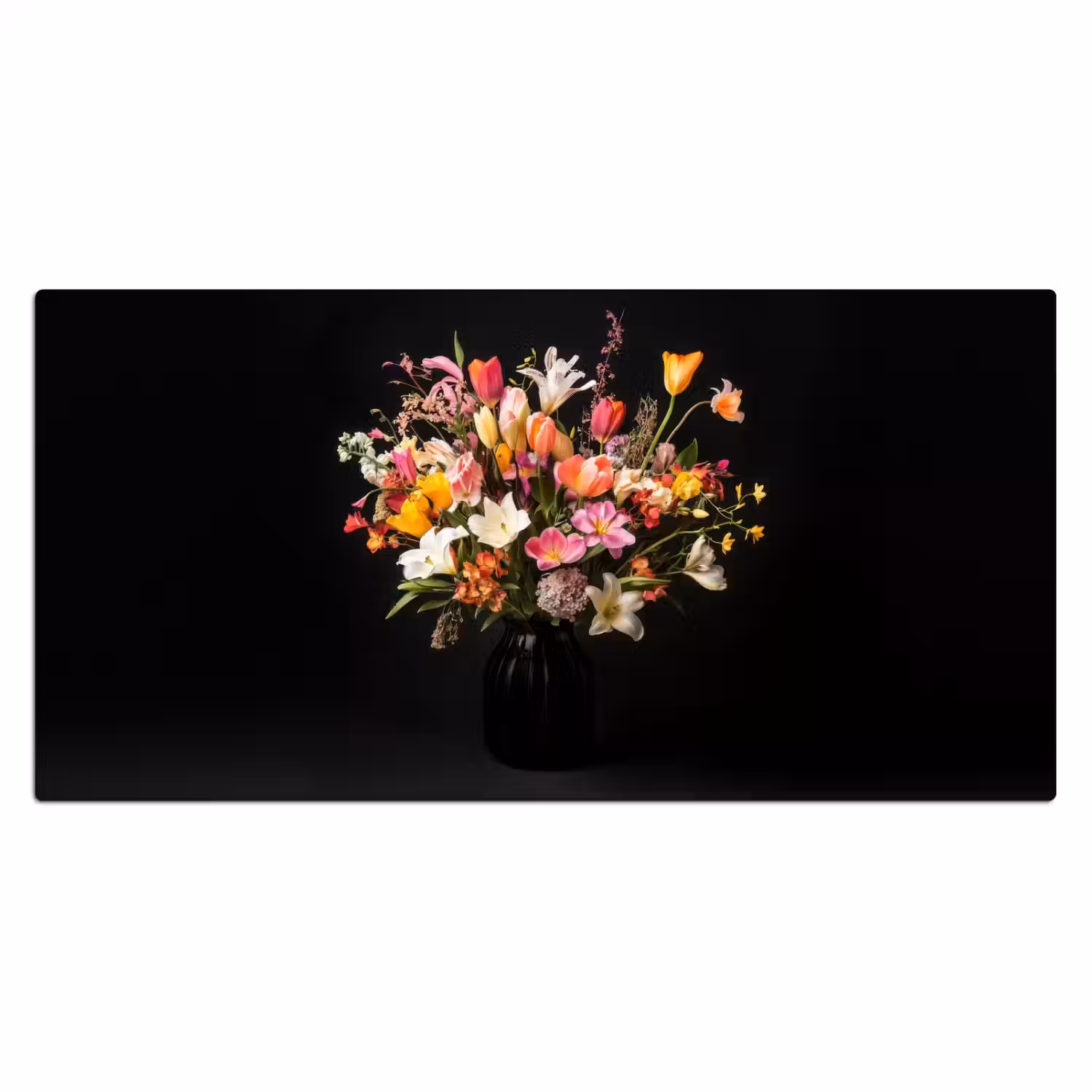 Vaas - Bloemen - Tulpen Muismat XXL klein -3d_leeg