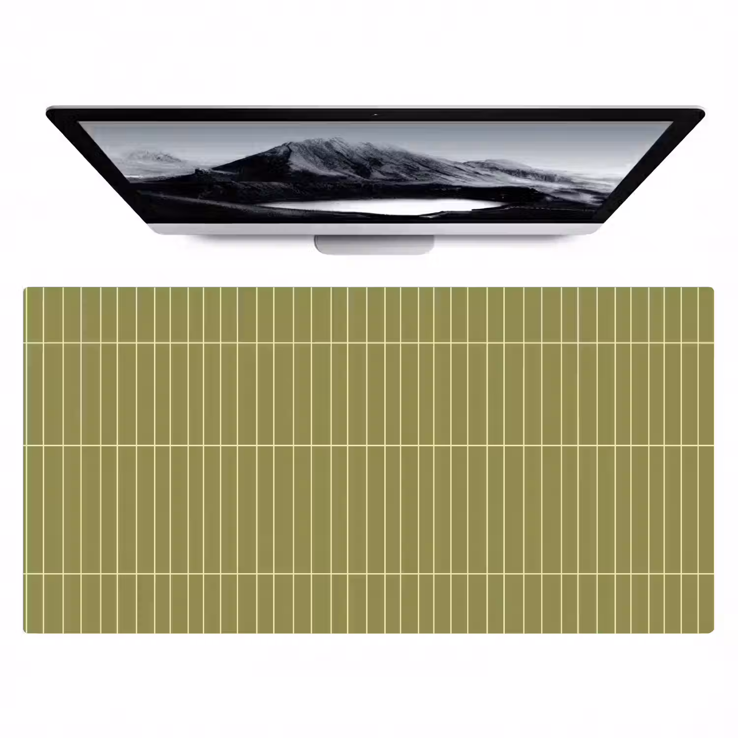 Verticaal - Wandtegel - Olijfgroen Muismat XXL klein 681 -zzz3d