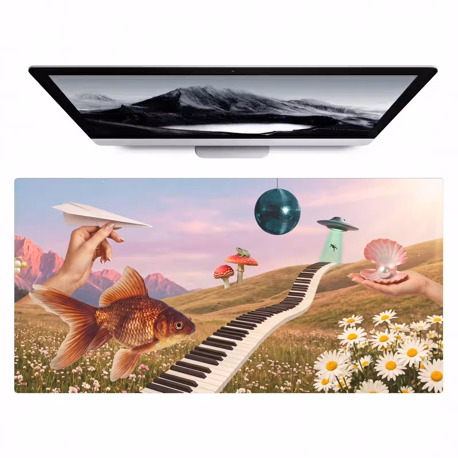 Bureau onderlegger - Vis - Natuur - Abstract - Vis - Natuur - Abstract Muismat XXL klein