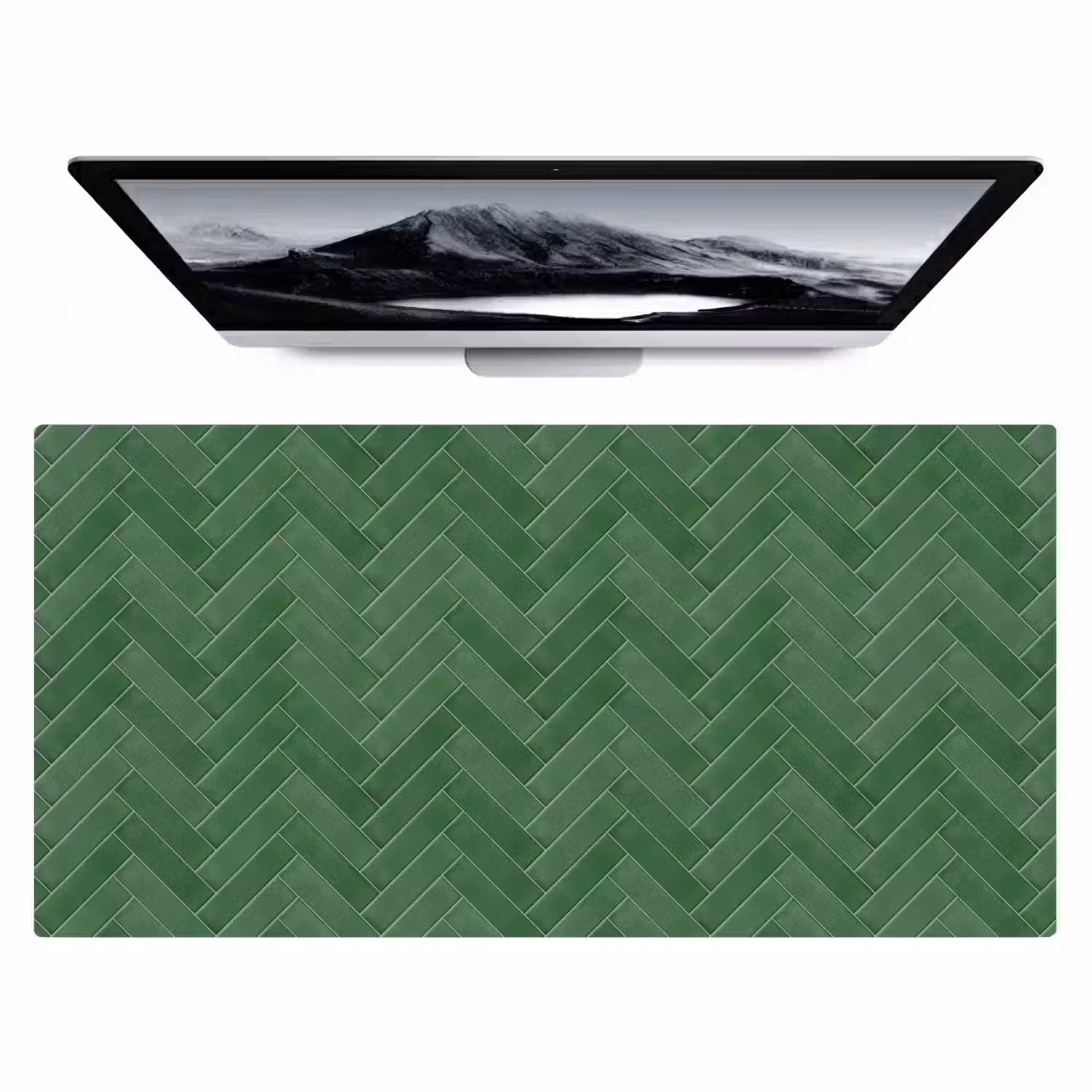 Visgraat - Wandtegel - Bosgroen Muismat XXL klein 681 -zzz3d