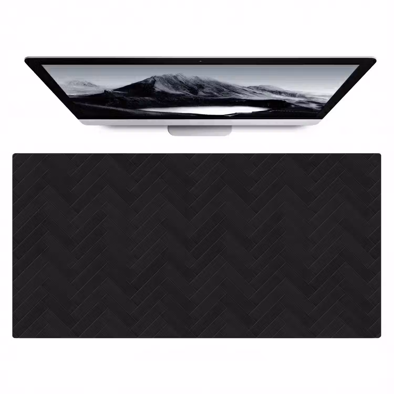 Visgraat - Wandtegel - Mat - Zwart Muismat XXL klein 681 -zzz3d