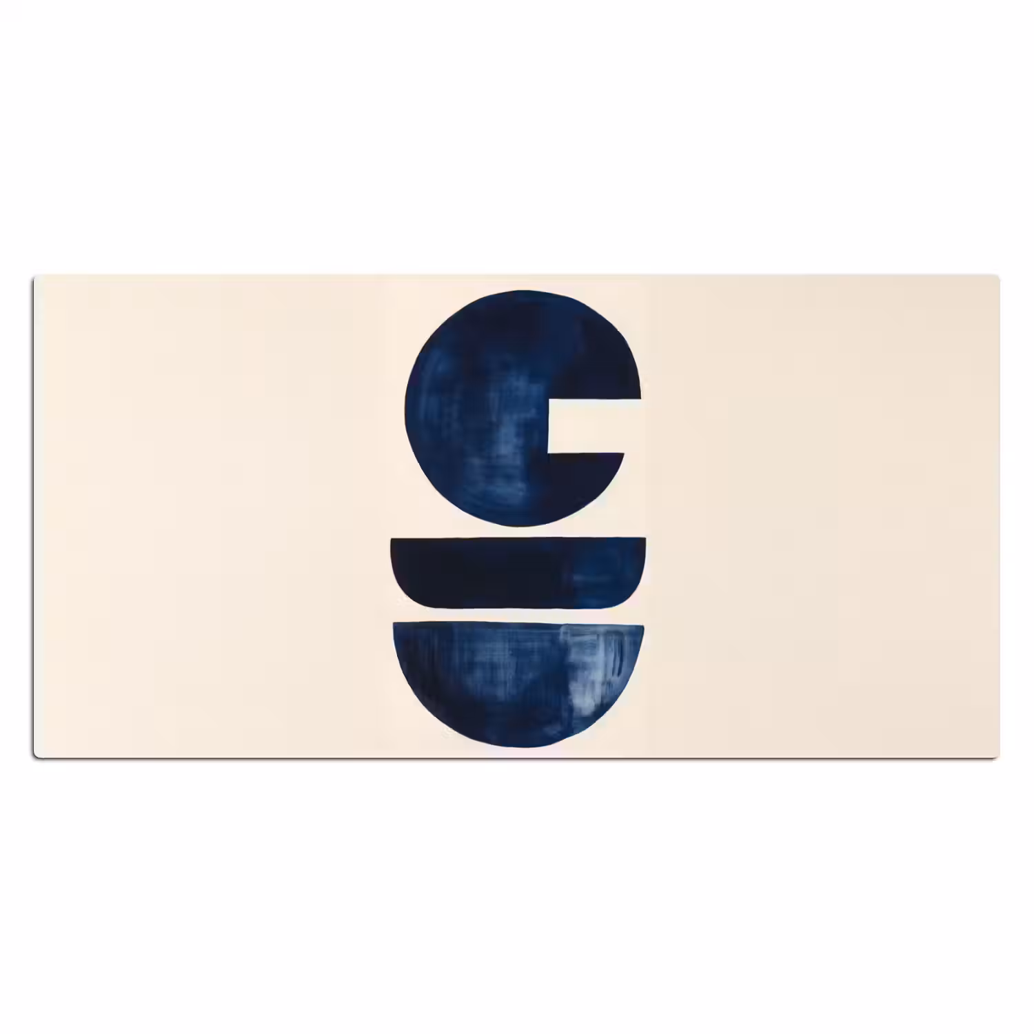 Vormen - Blauw - Abstract Muismat XXL klein -3d_leeg