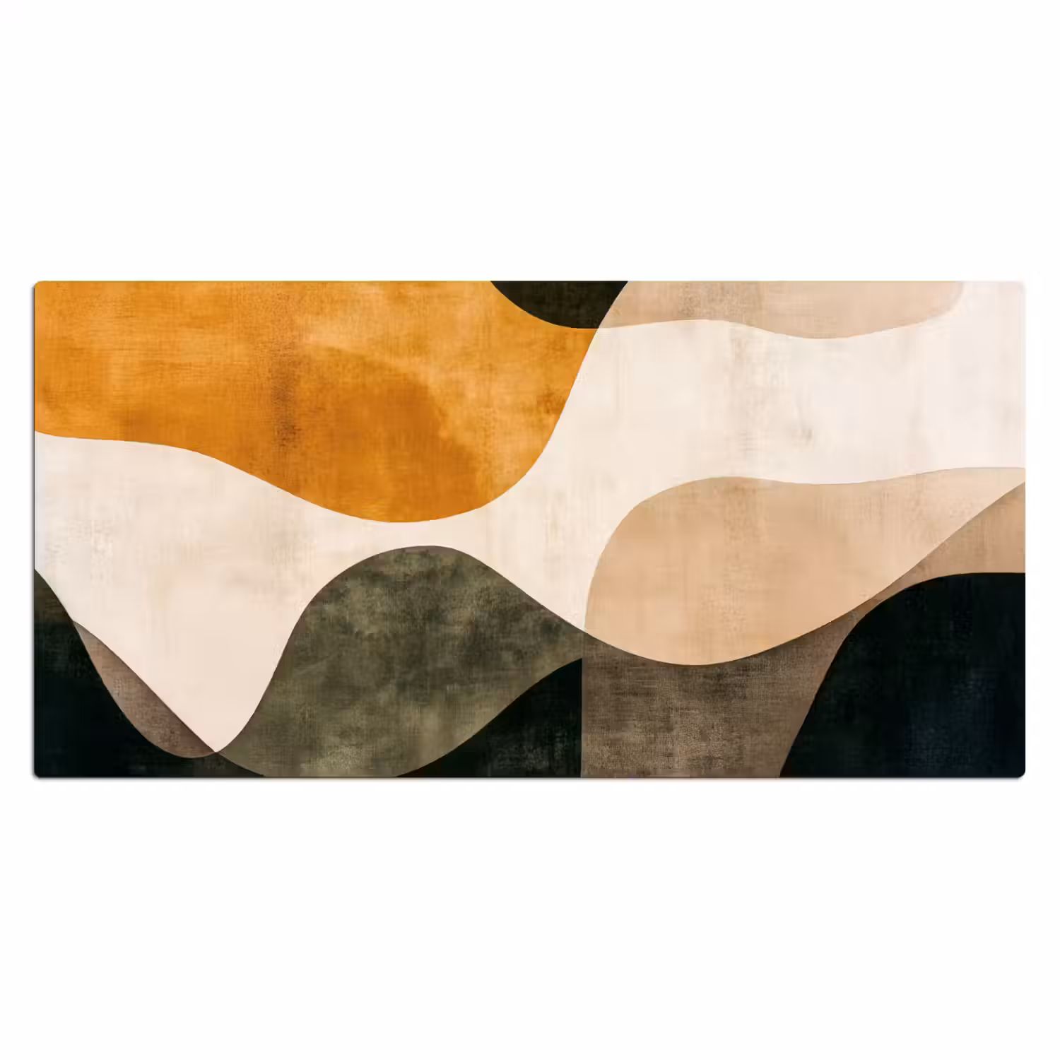 Vormen - Okergeel - Abstract Muismat XXL klein -3d_leeg