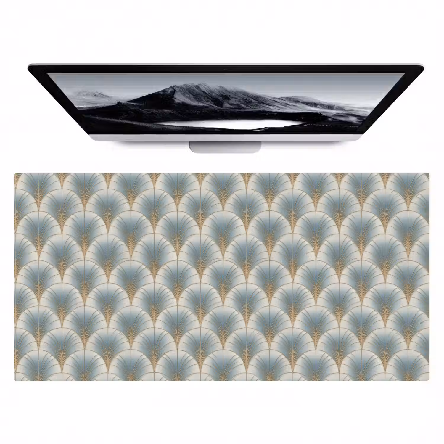 Waaier - Klassiek - Blauw Muismat XXL klein 681 -zzz3d