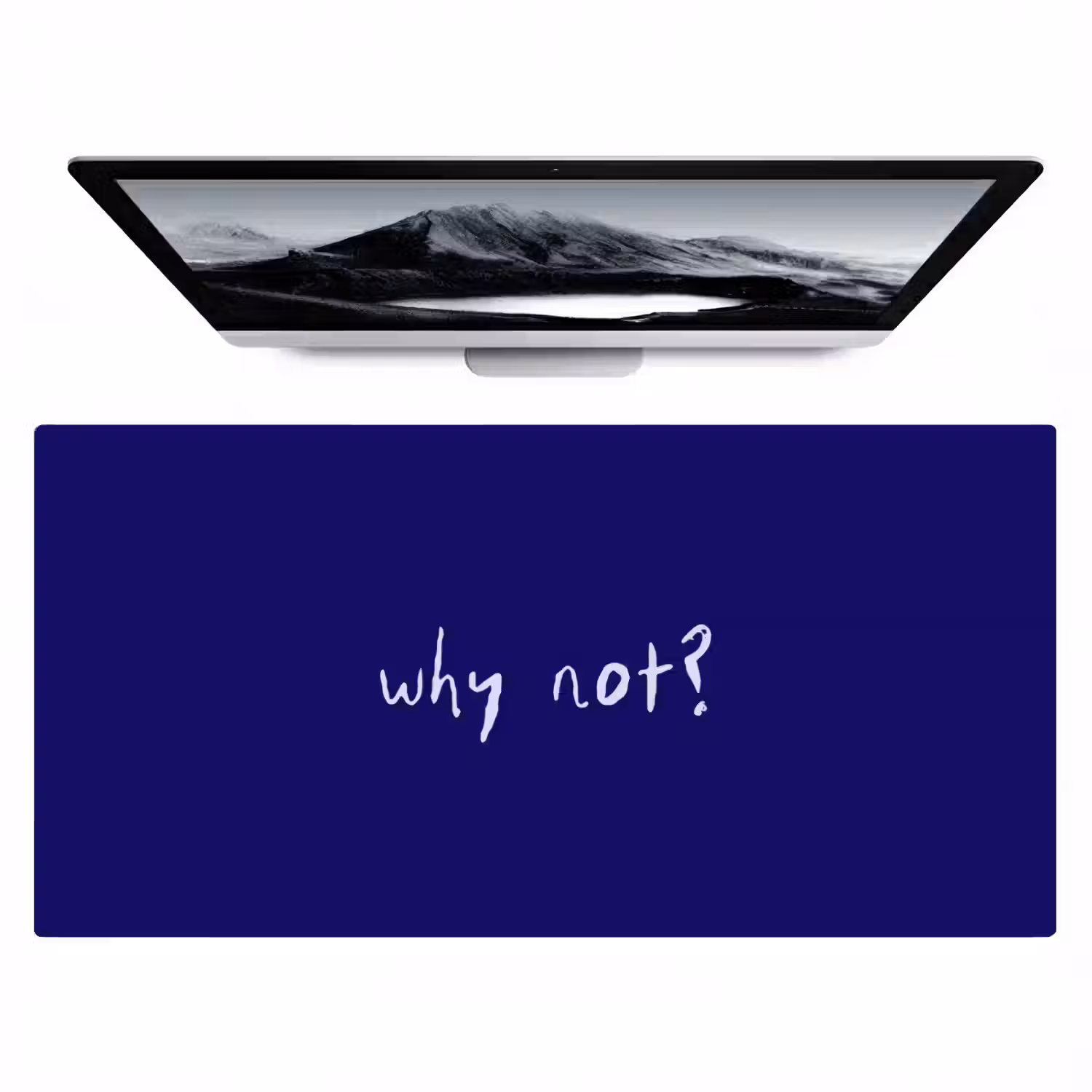 Why not - Blauw - Handgeschreven Muismat XXL klein -zzz3d