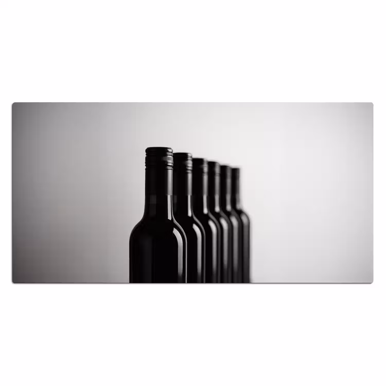 Wijnflessen - Zwart - Minimalistisch Muismat XXL klein -3d_leeg