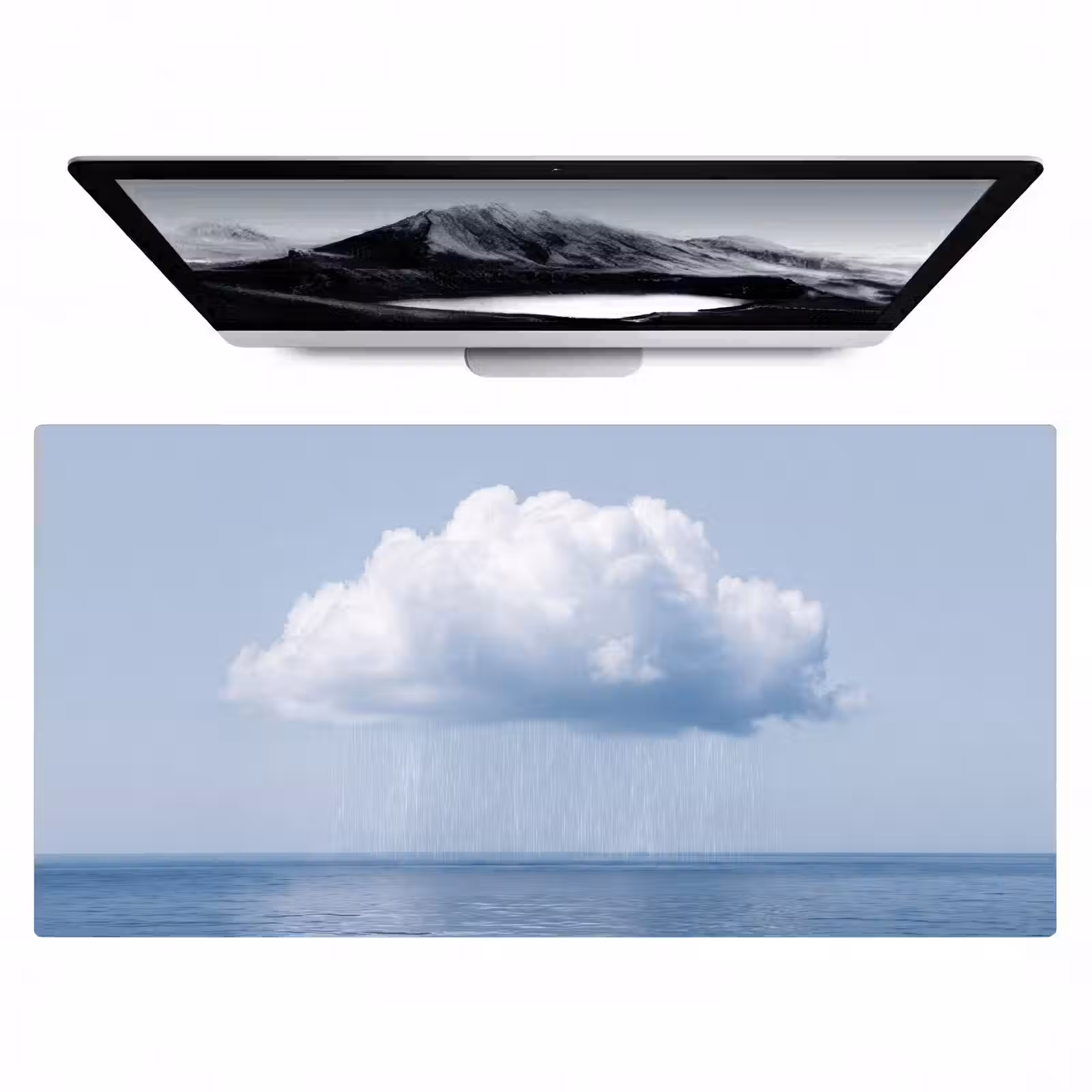 Bureau onderlegger - Wolk - Regen - Natuur - Wolk - Regen - Natuur Muismat XXL klein