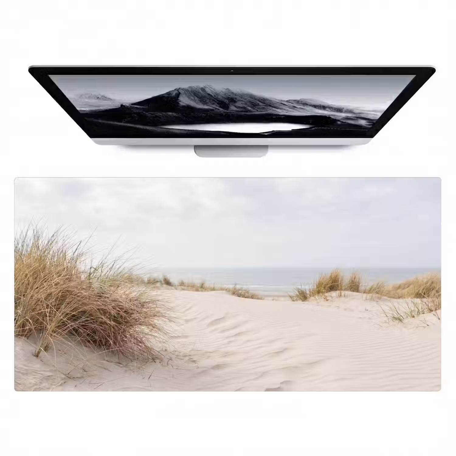 Wolken - Duinlandschap - Zand Muismat XXL klein -zzz3d